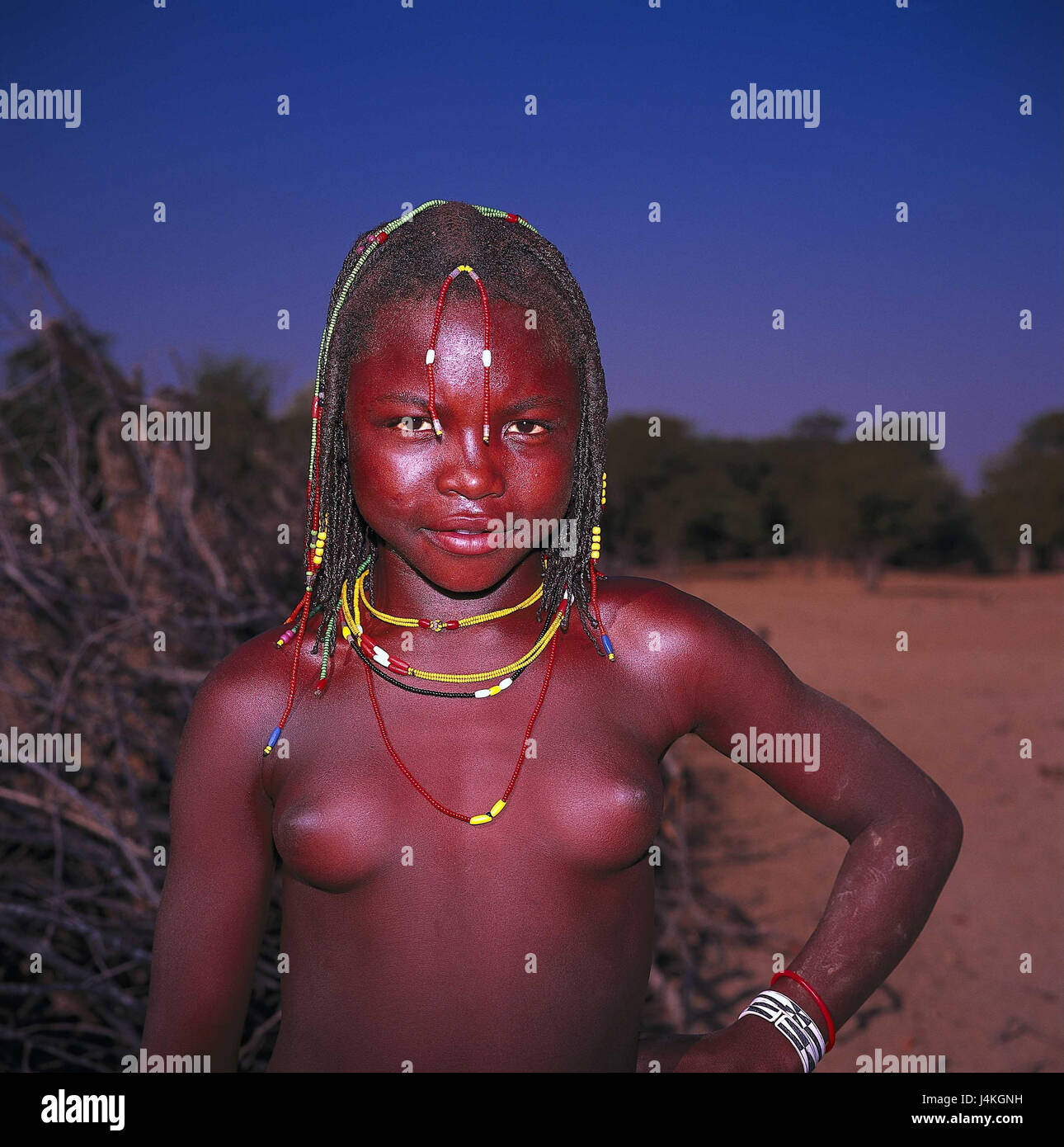 african girl nudist South Africa, Namibia, Kaokoveld, girl, Himba nomad, in the nude, half  portrait Africa, woman, young, young persons, jewellery, view, camera,  smile, happily, happily, local, native persons Stock Photo - Alamy