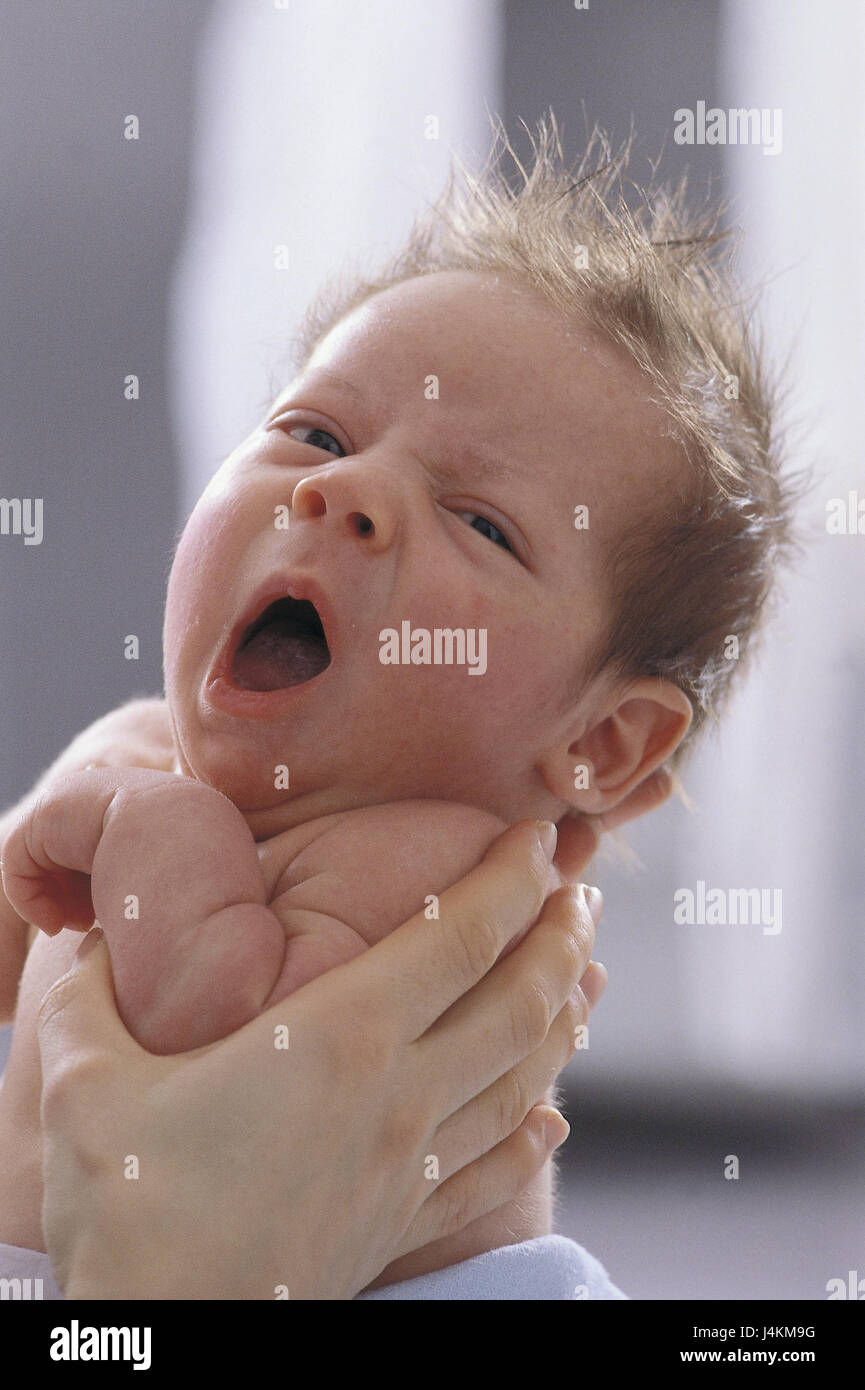 Mother Detail Hand Baby Yawn Portrait Inside Woman Young Women S Hand Parent Child Newborn Child Infant Maternity Joy Of Motherhood Care Tiredly Fatigue Expression Small Breakable Softly Affectionately Security Stock Photo