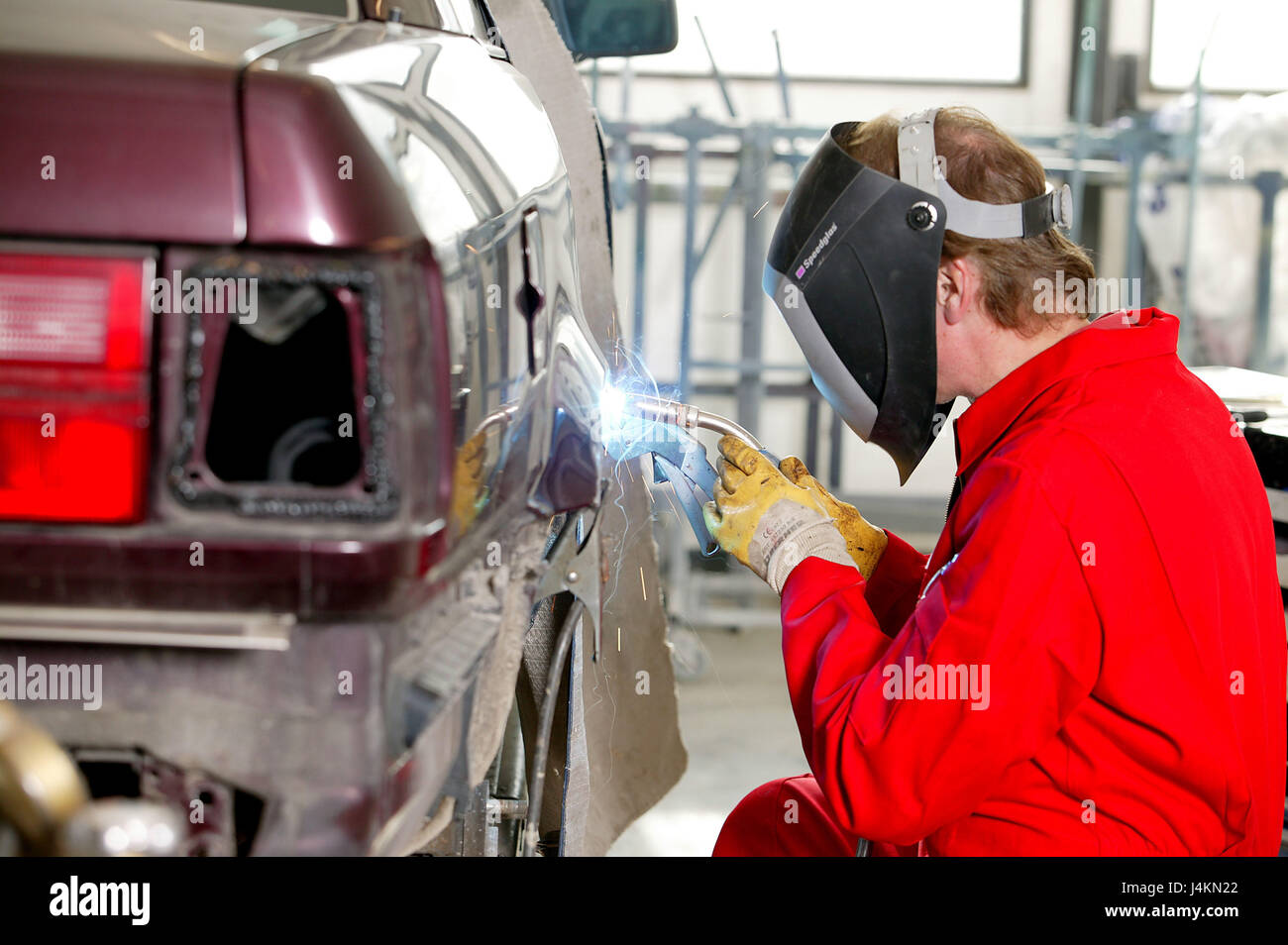 Car body garage, panel beater, welding works man, occupation, work