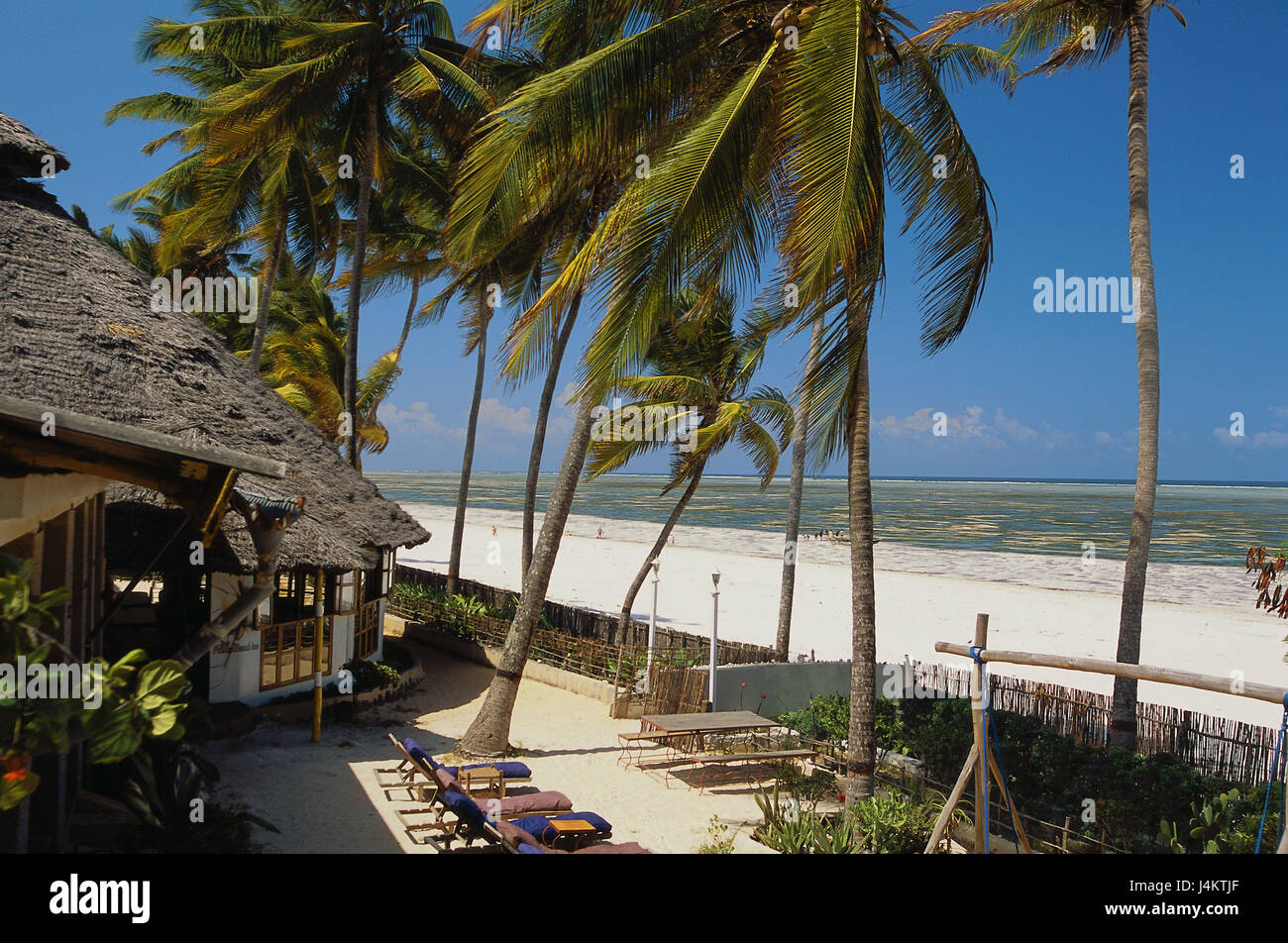 Tanzania Island Zanzibar East Coast Bwejuu Beach Hotel Sandy Stock Photo Alamy