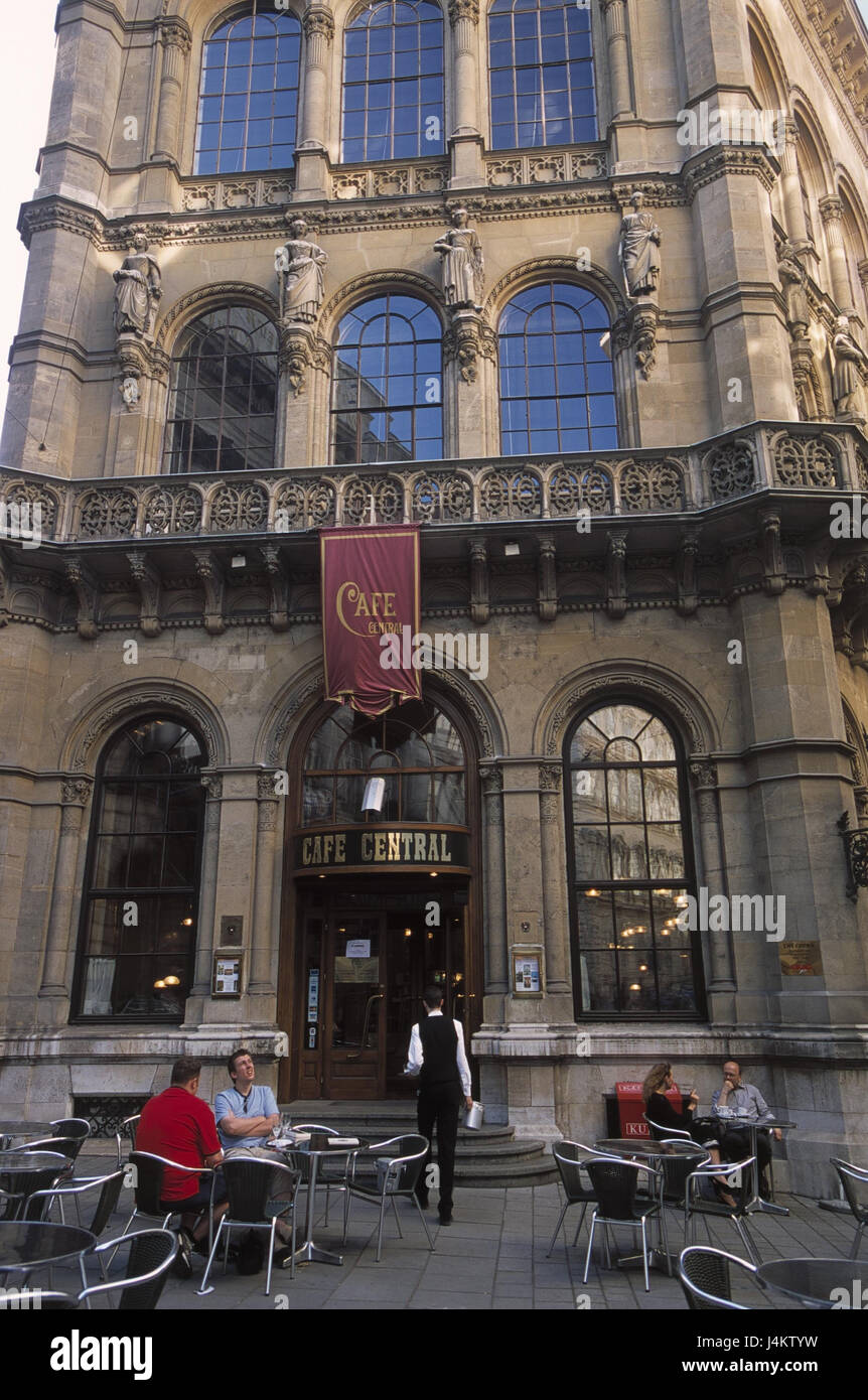 Austria, Vienna, cafe 'Central', street cafe, guests Europe, Federal ...