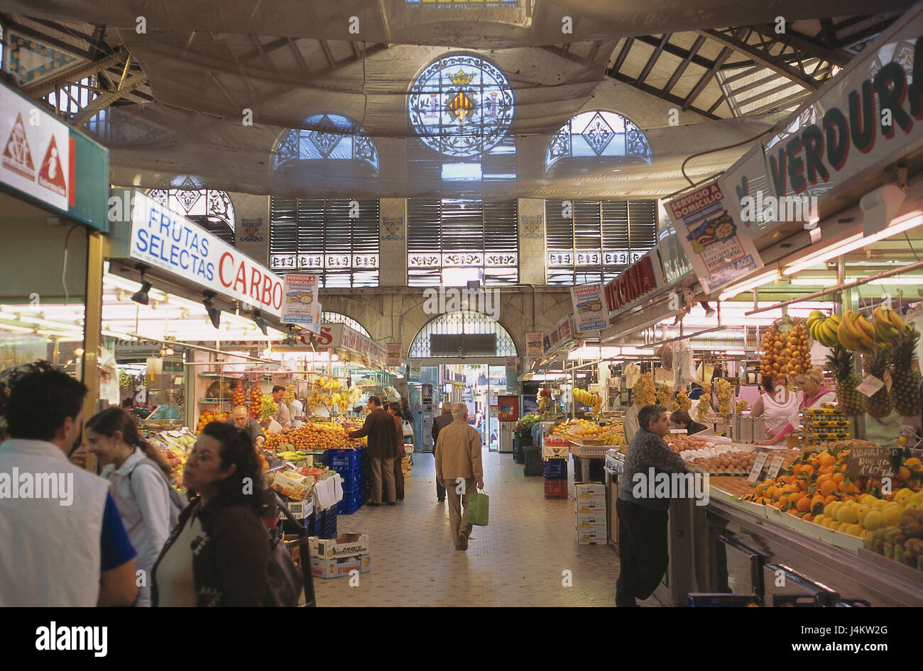 Spain, Valencia, city centre, Old Town, Mercat Central, covered market