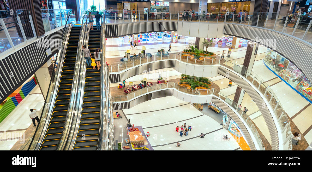 Ho Chi Minh City, Vietnam January 8th, 2017 Shopping Mall with modern architecture several Ho Chi Minh City, Vietnam January 8th, 2017 Shopping Mall with modern architecture several