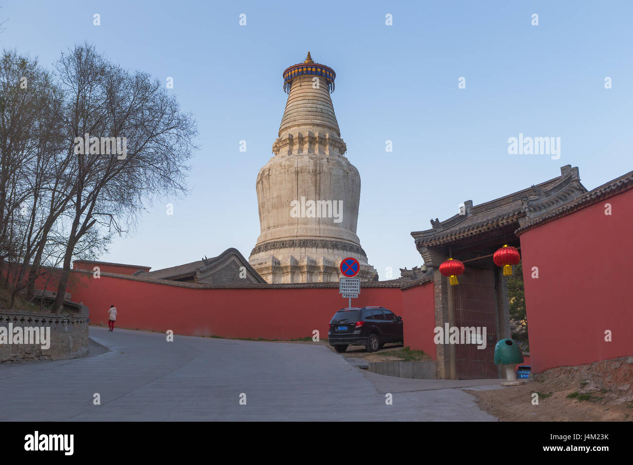 Taiyuan stupa (1582), Taihuai village, Wutai mountains, Shanxi, China Stock Photo