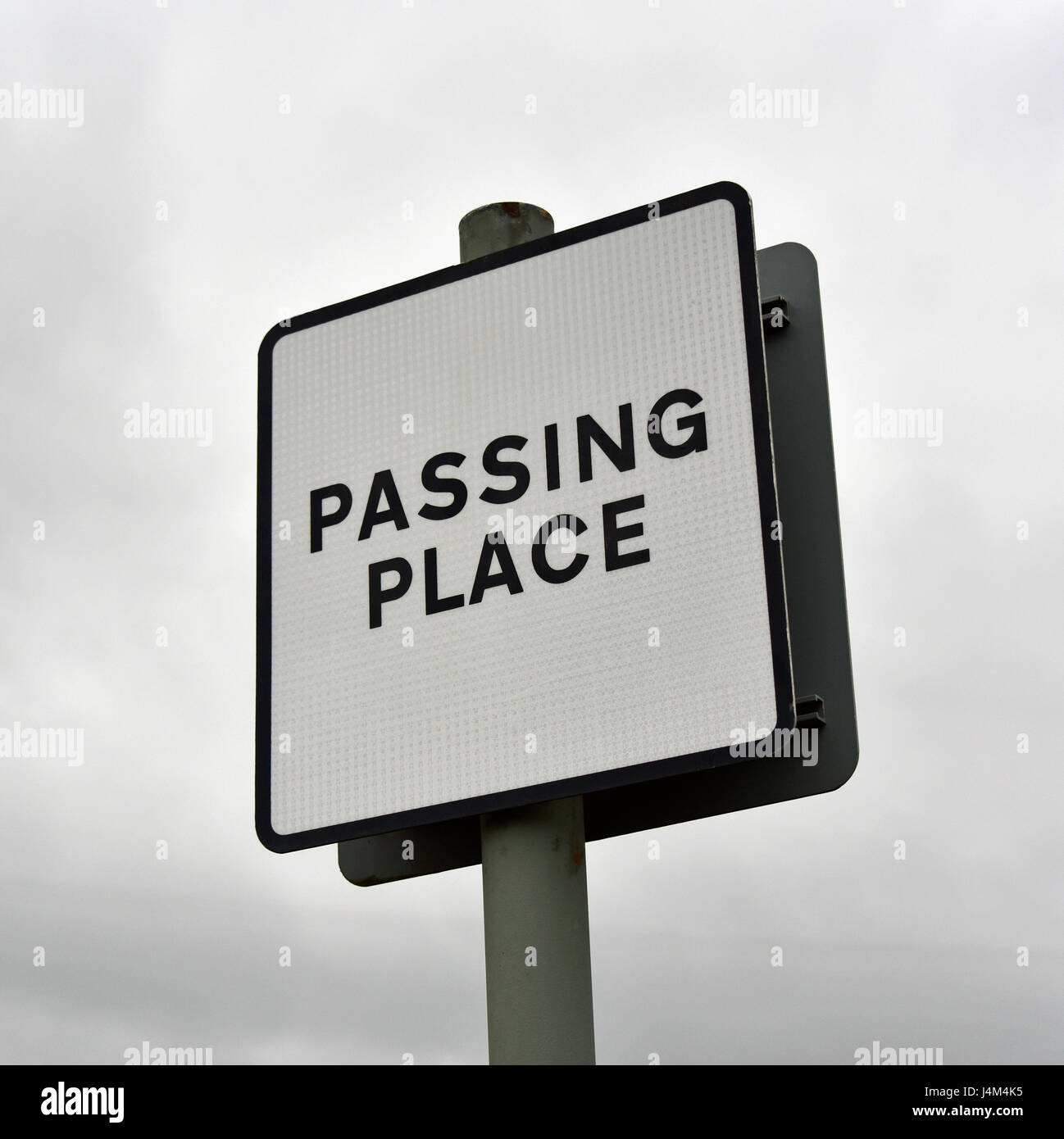 Passing Place road sign. Ross and Cromarty, Scotland, United Kingdom, Europe. Stock Photo