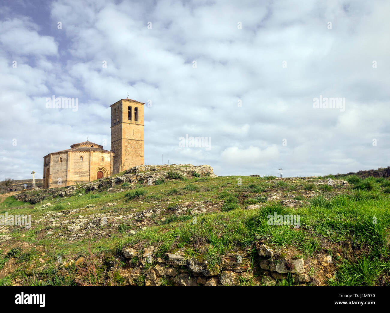 Iglesia circular de la Vera cruz o del Santo Sepulcro. Segovia,Castilla León, España. Stock Photo