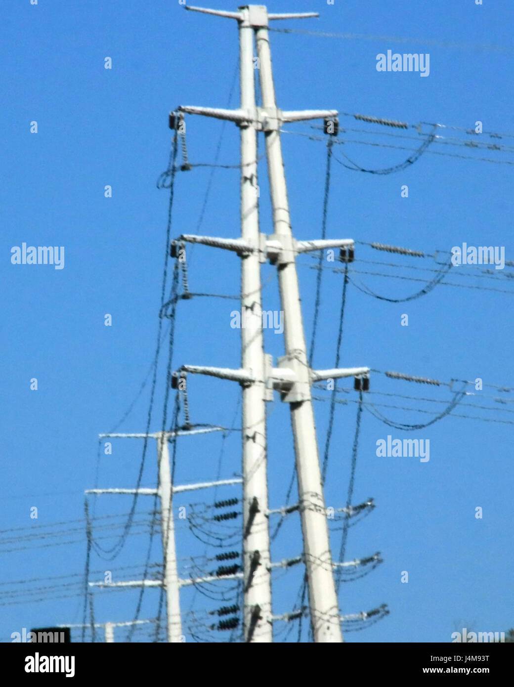 The power poles of Arizona Stock Photo