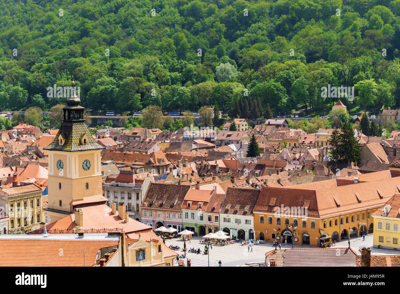 Overview of Brasov Old Center - Romania Stock Photo - Alamy