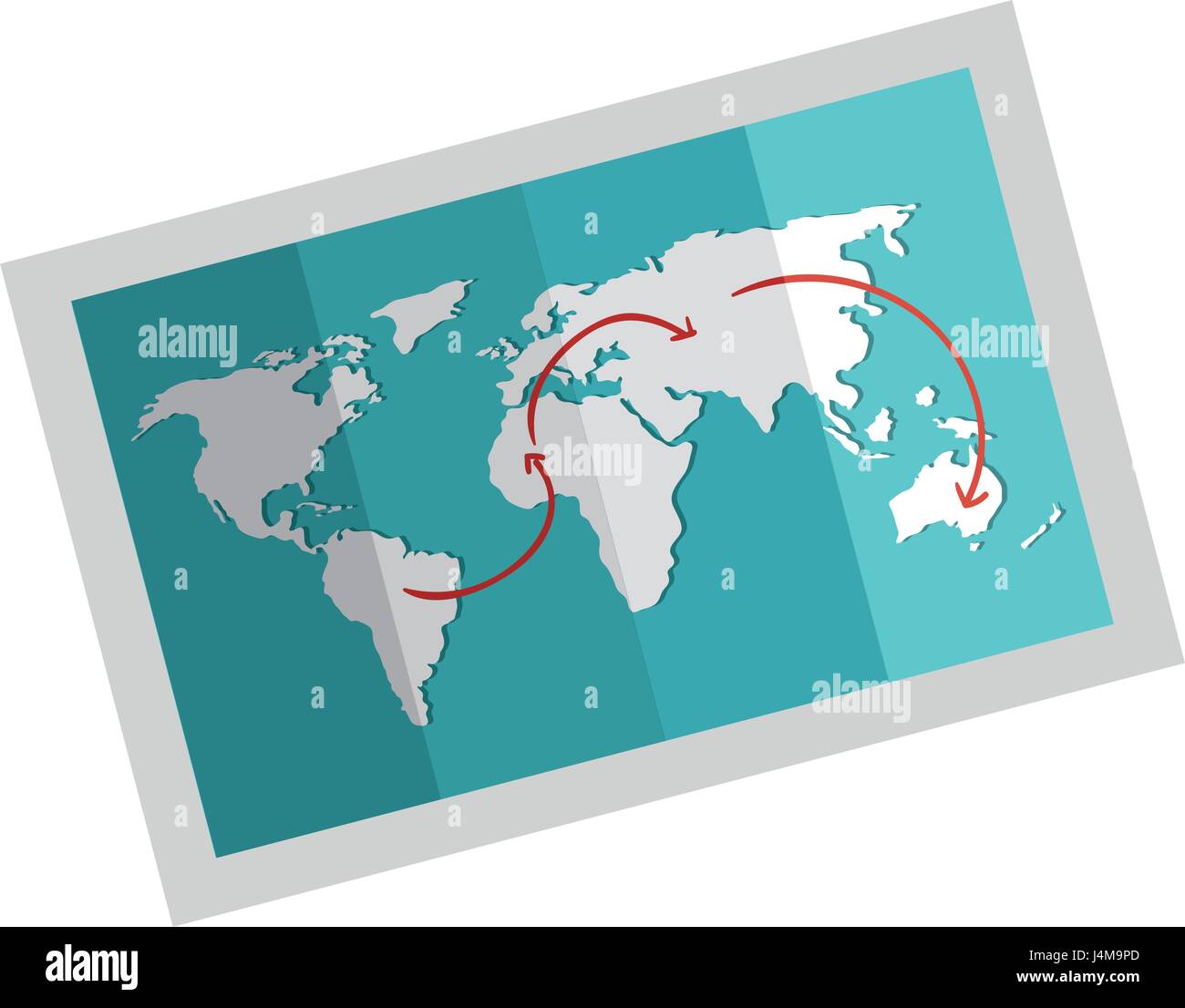 world map paper isolated icon Stock Vector Image & Art - Alamy