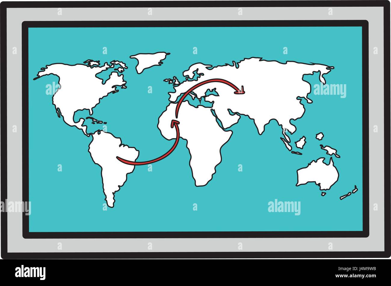 world map paper isolated icon Stock Vector Image & Art - Alamy