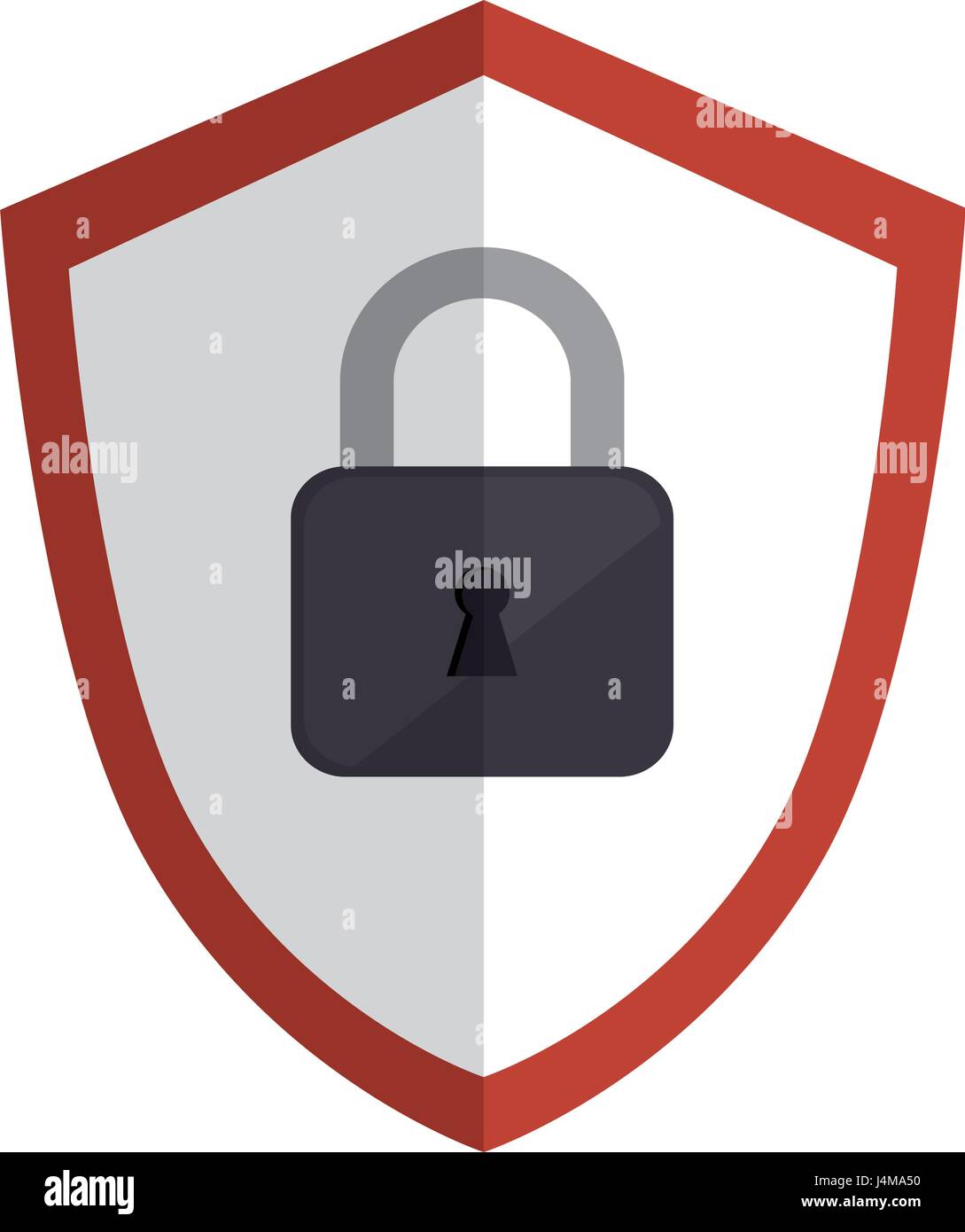 shield with safe secure padlock icon Stock Vector Image & Art - Alamy