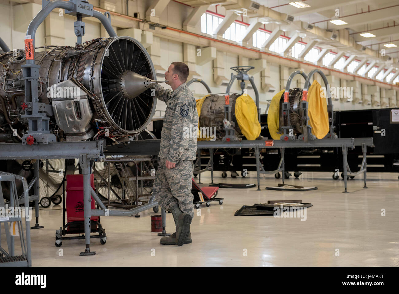 An aerospace propulsion Airman from the 18th Component Maintenance