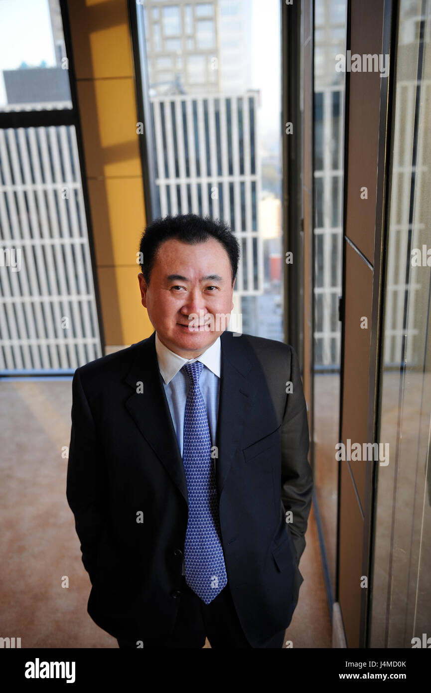 Wang Jianlin, Chinese billionaire and the chairman of Dalian Wanda ...