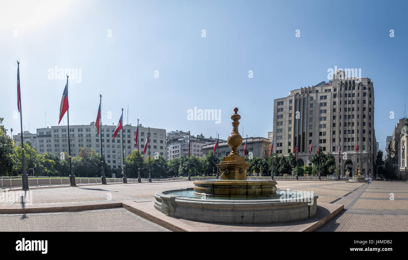 Plaza de la Constituicion (Constitution Square) - Santiago, Chile Stock Photo