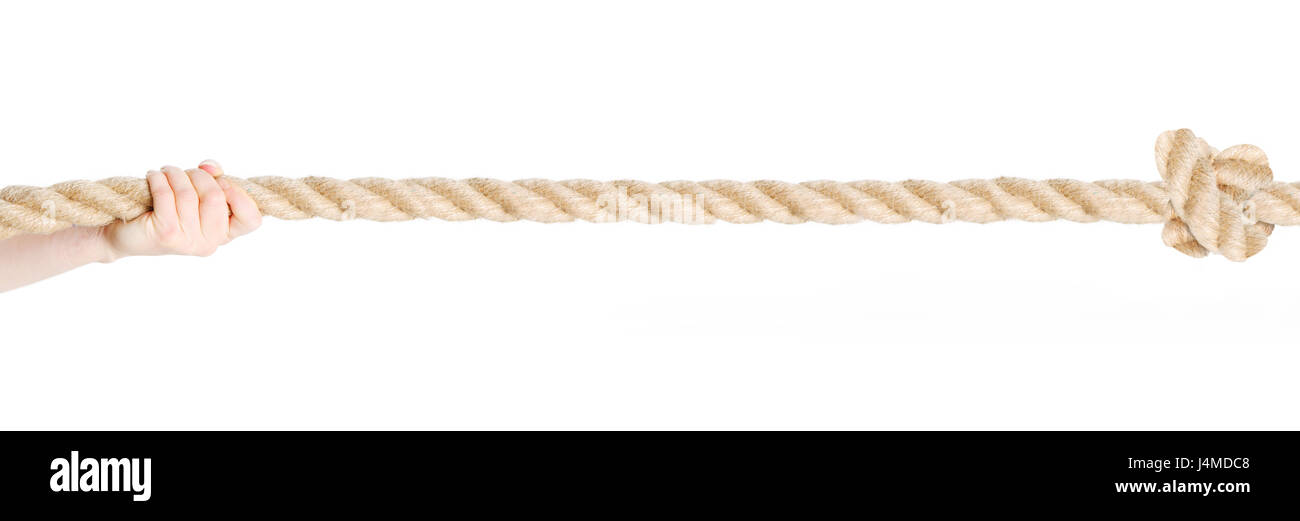 Rope hands pulling together hi-res stock photography and images - Alamy