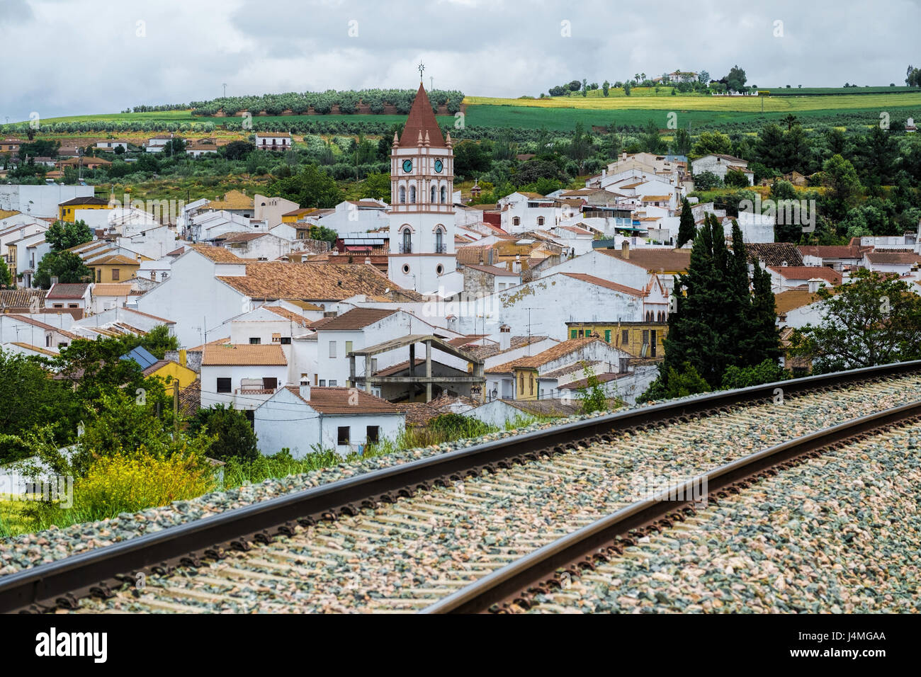 ARRIATE pueblo in southern Spain Stock Photo