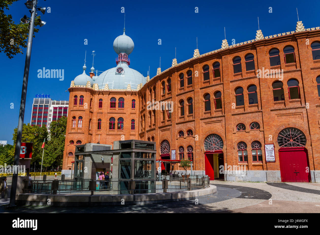 Camp Pequeno bullfighting ring in Lisbon, Portugal Stock Photo