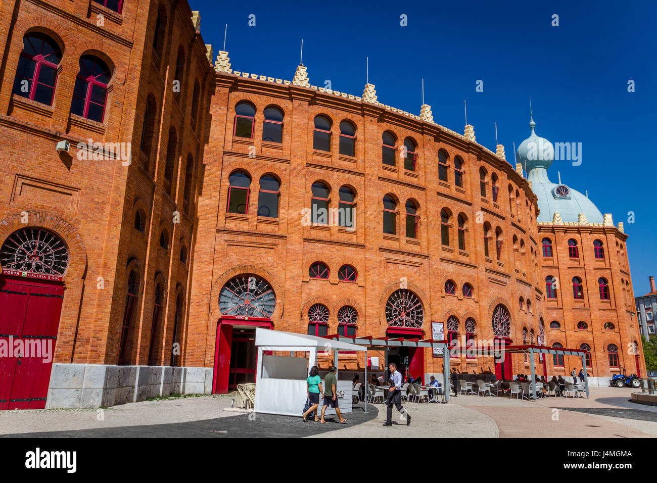 Camp Pequeno bullfighting ring in Lisbon, Portugal Stock Photo