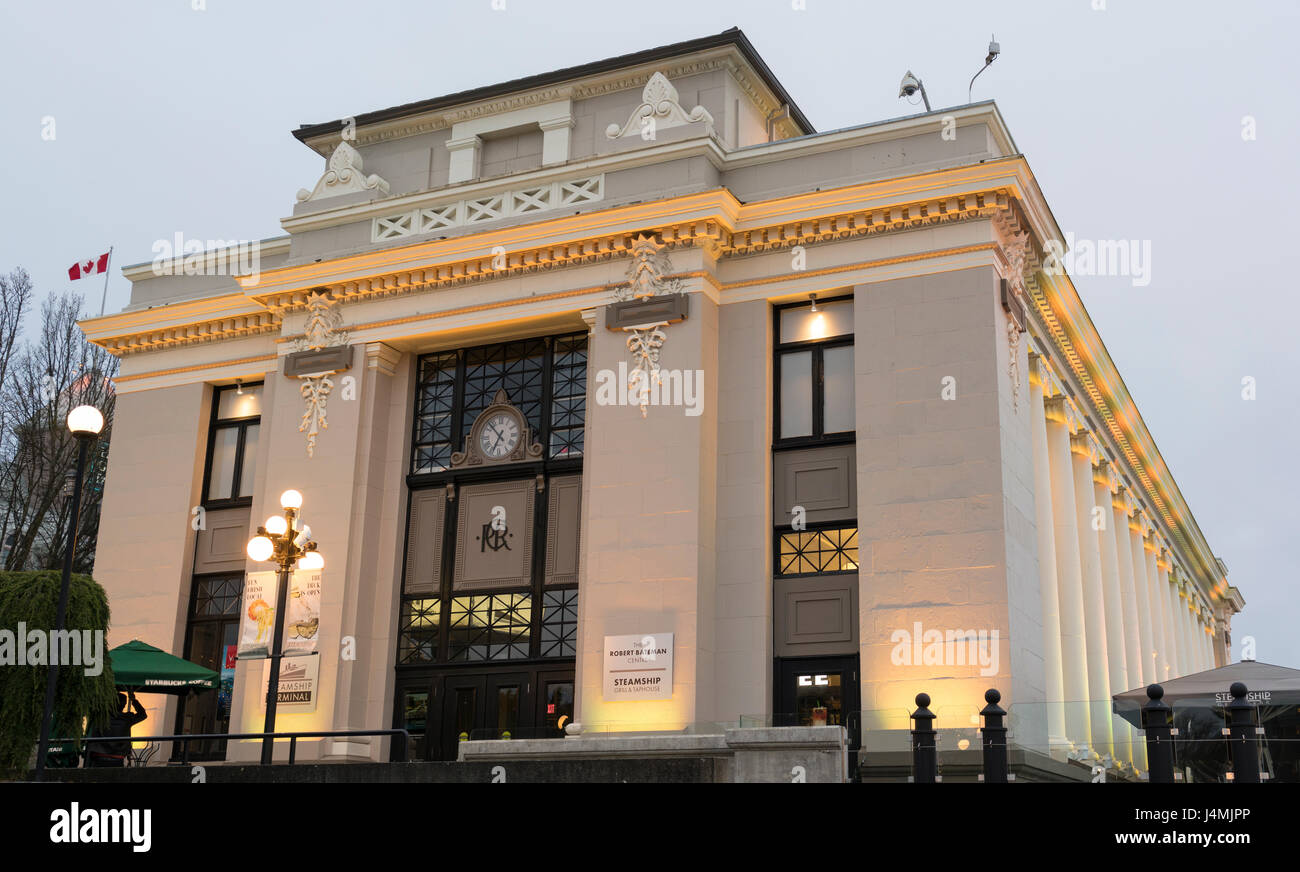 The Canadian Pacific Steamship Terminal building at the harbour in Victoria, British Columbia