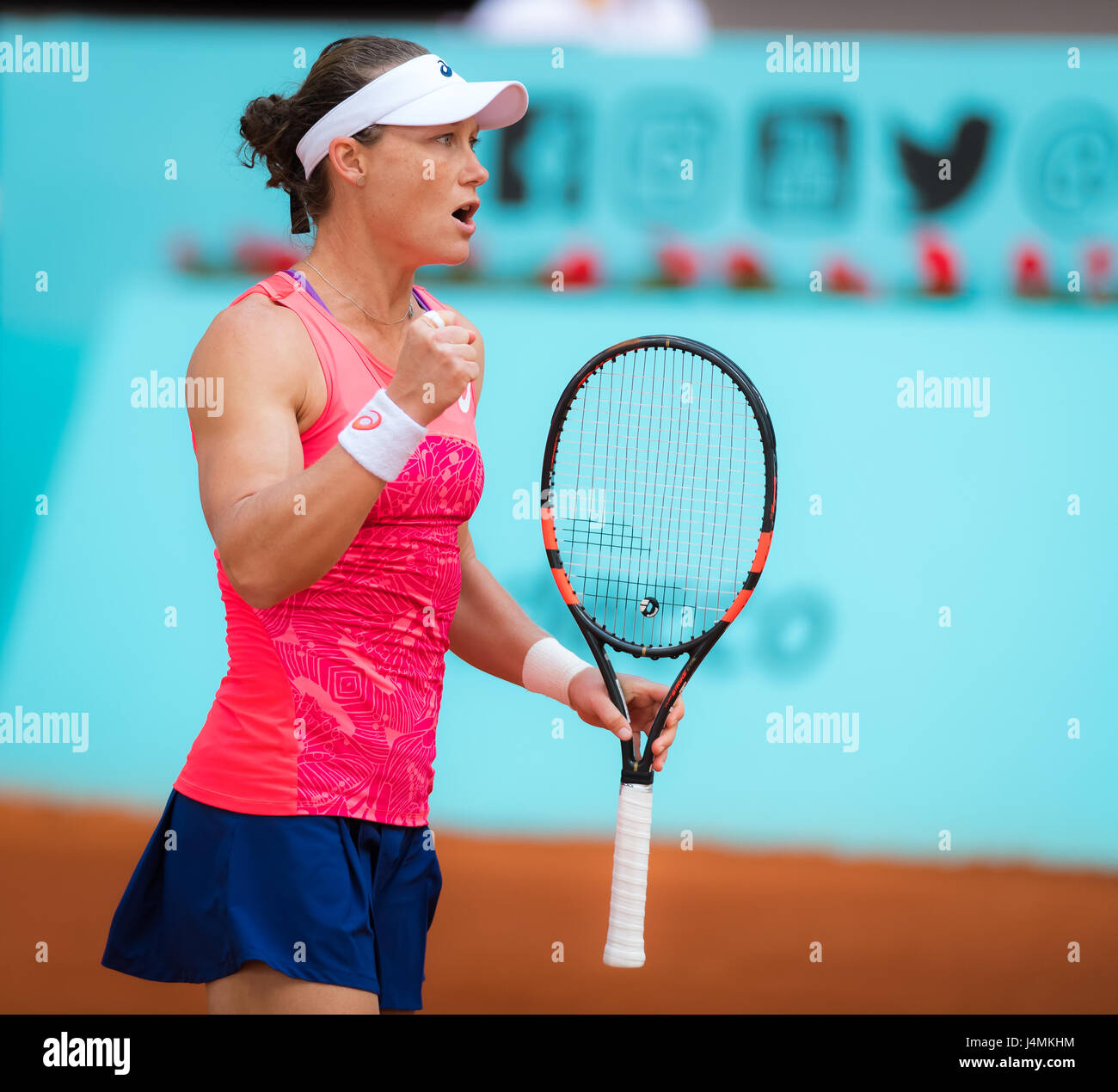MADRID, SPAIN - MAY 10 : Samantha Stosur at the 2017 Mutua Madrid Open WTA Premier Mandatory tennis tournament Stock Photo