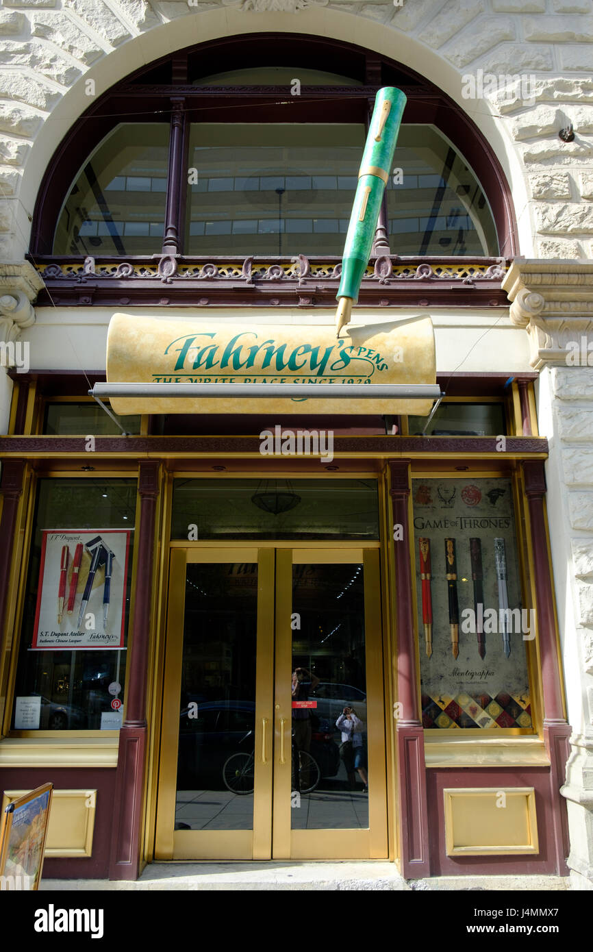 Fahrney's Pens store, 1317 F St. NW, downtown Washington, DC, USA Stock Photo