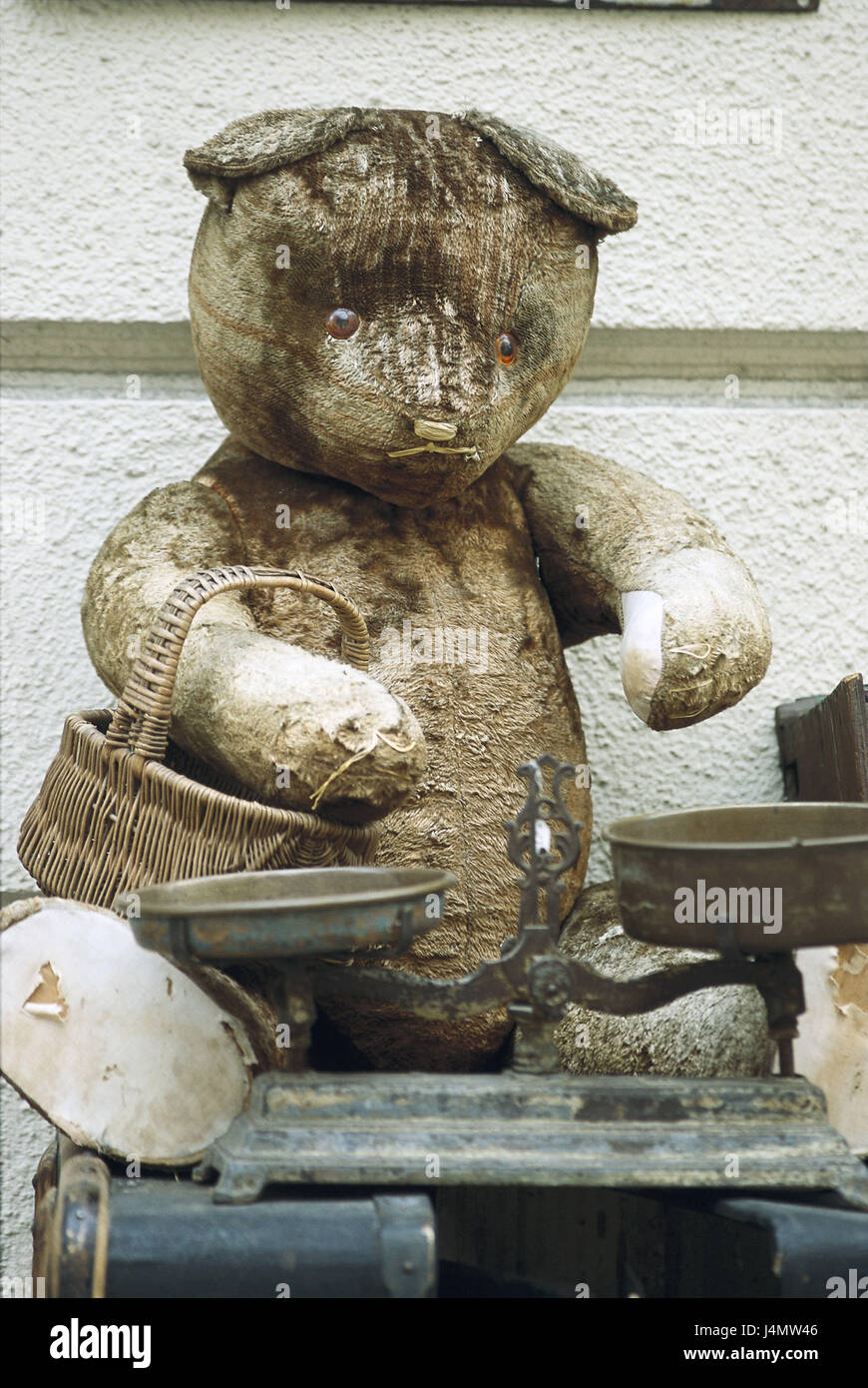 Flea market, teddy bear, nostalgically sales, junk, flea market