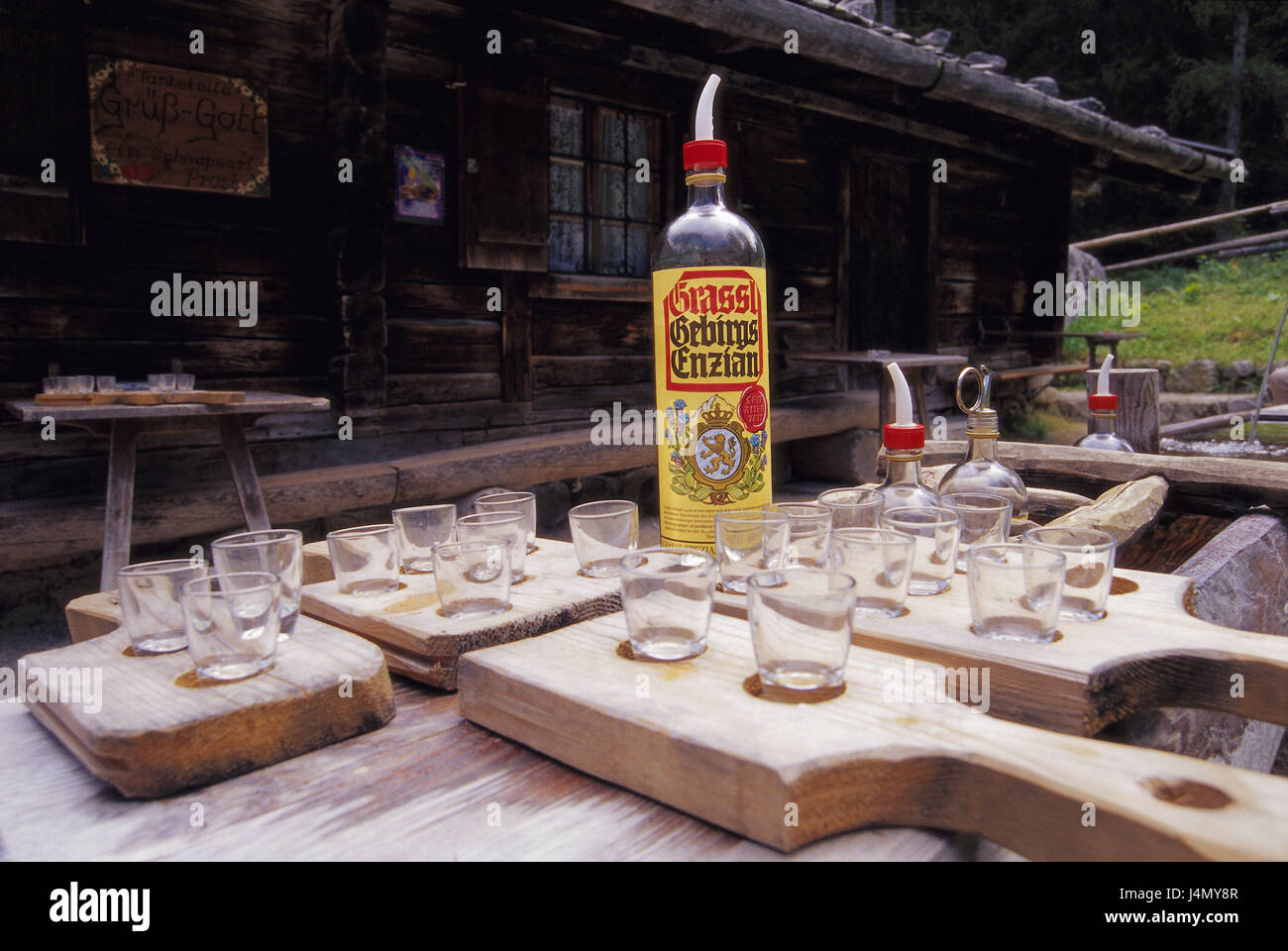 Germany, national park Berchtesgaden, alp, pub, selfblasted schnapps