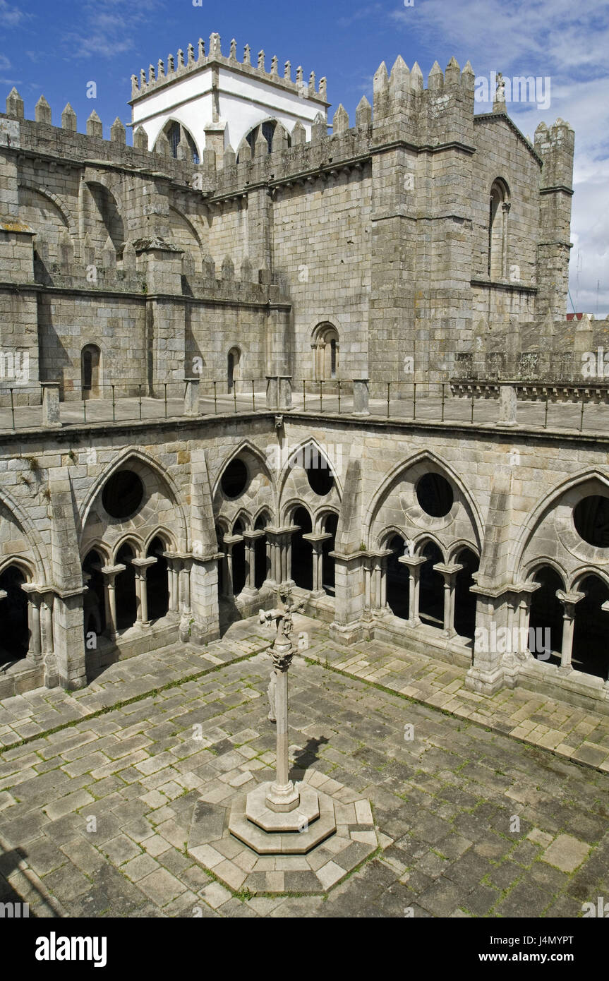 Court, cathedral Se, postage, Portugal, Stock Photo