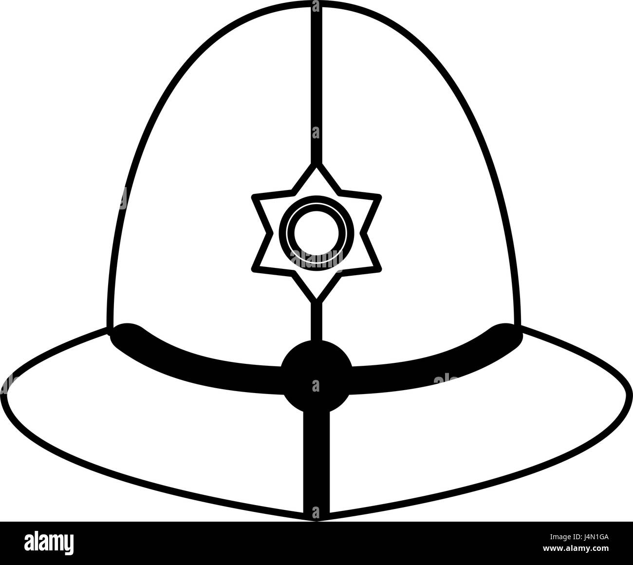 hat of english police officer icon image  Stock Vector