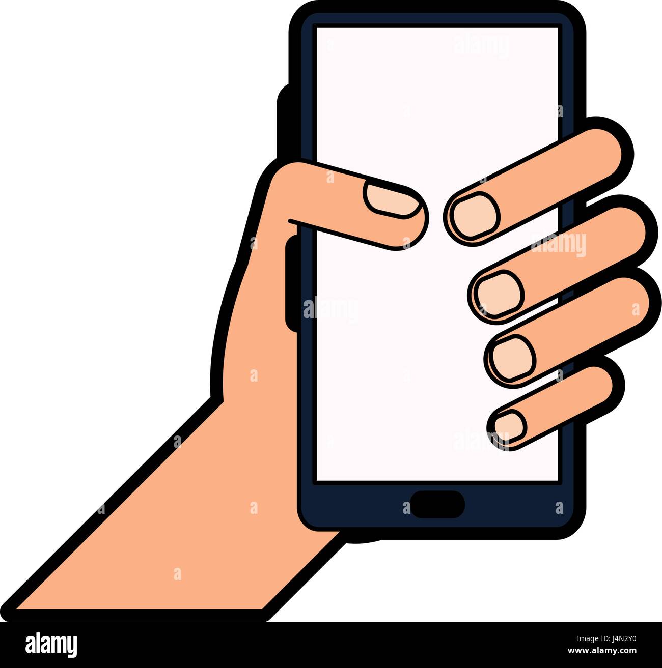 hand holding smartphone icon image Stock Vector Image & Art - Alamy