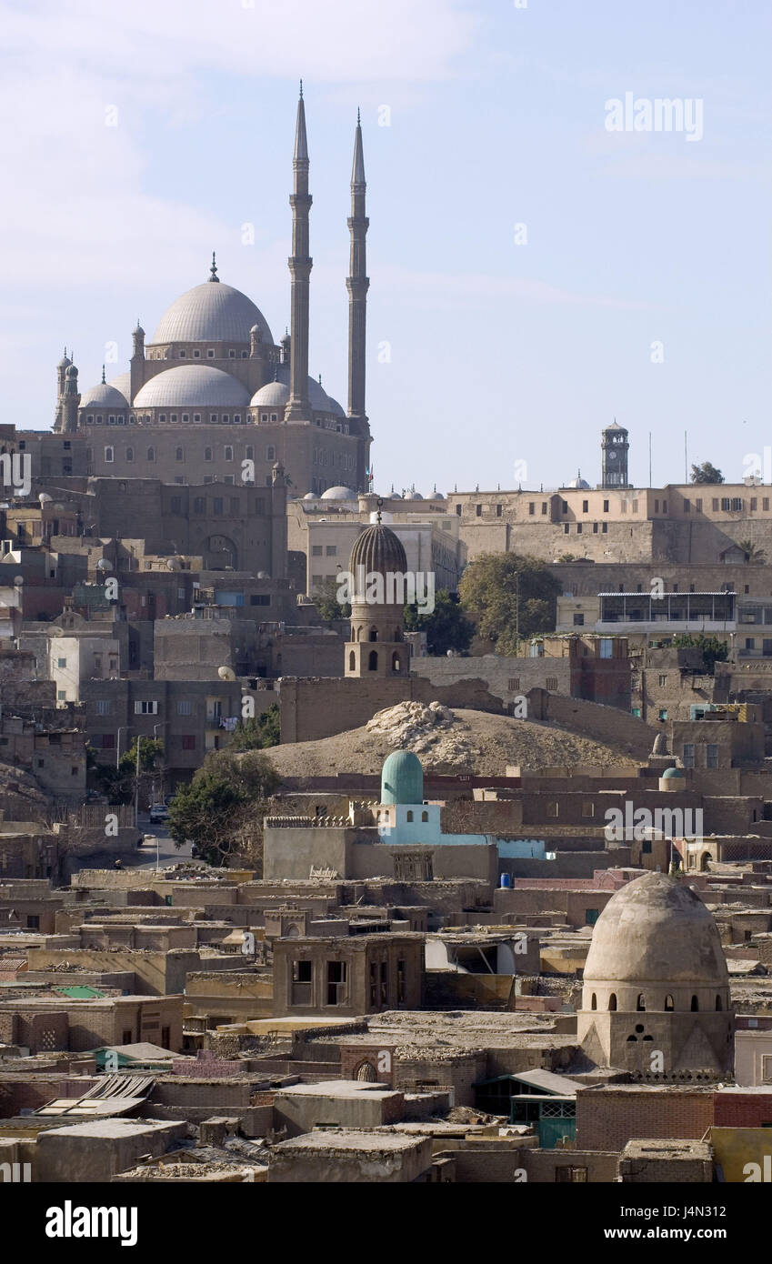 Egypt, Cairo, Old Town, dead person's town, stronghold, Muhammad's Ali mosque, Stock Photo