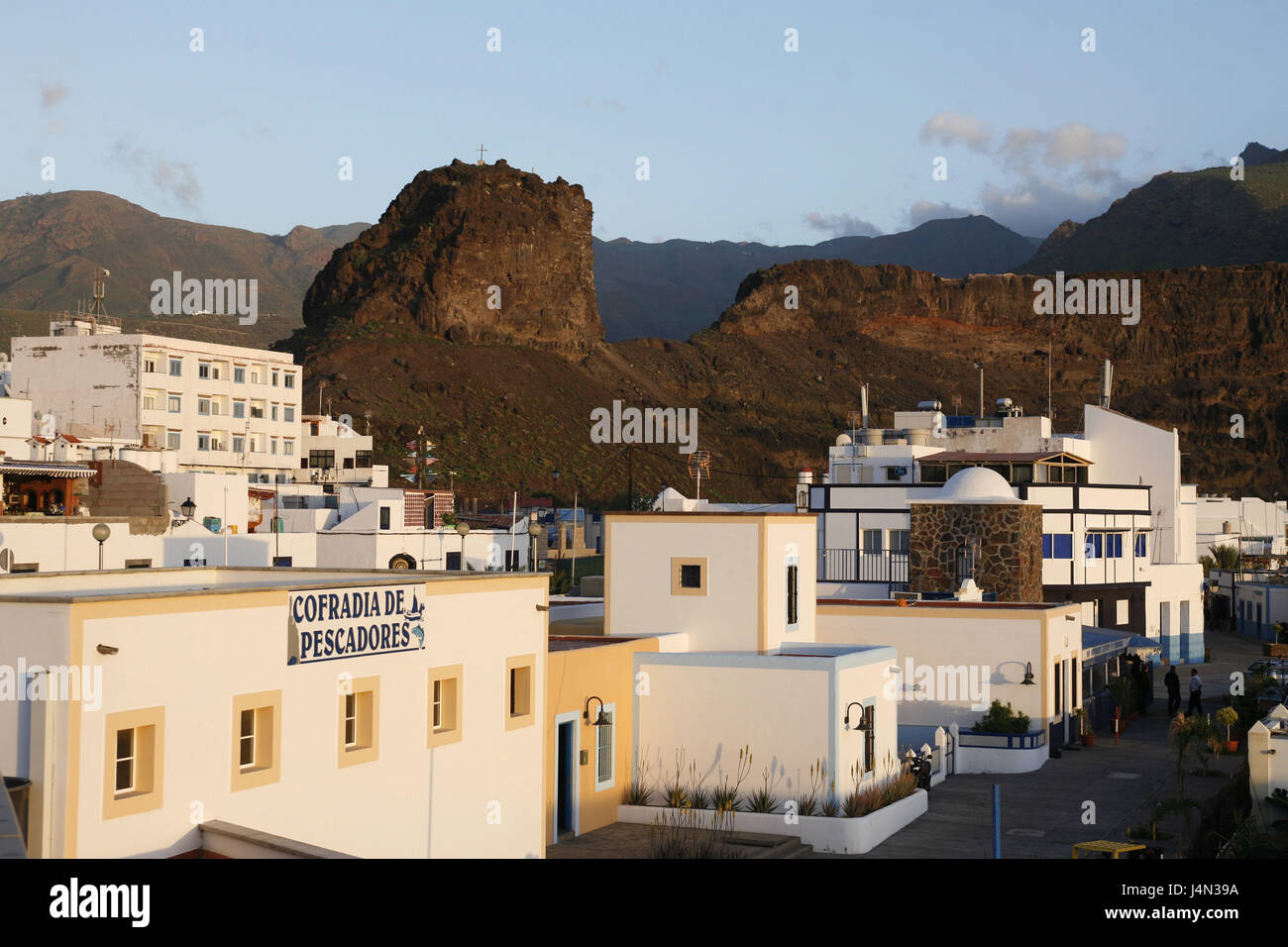 Spain, grain Canaria, Agaete, Puerto de read Nieves, town view, Stock Photo