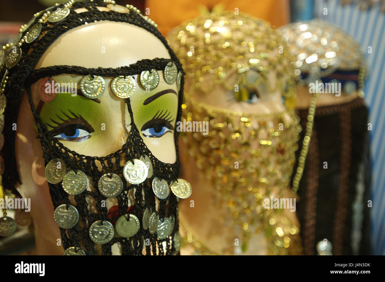 Egypt, Cairo, Khan El-Khalili Souk, detail, veil, Stock Photo