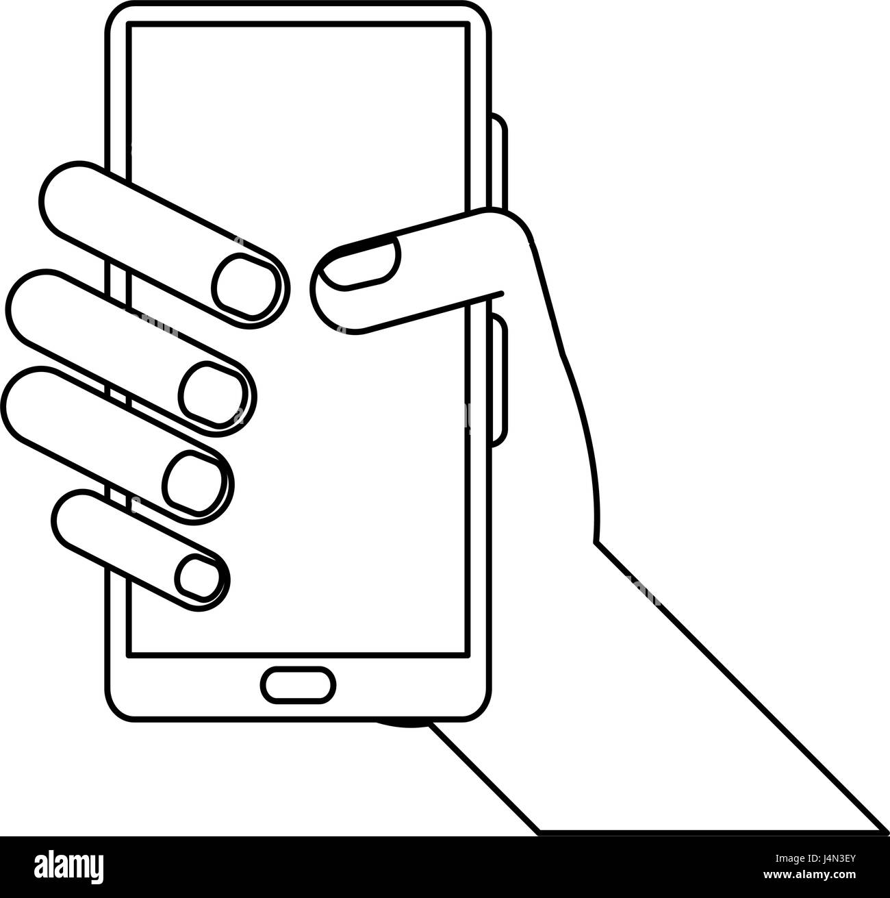 hand holding smartphone icon image Stock Vector Image & Art - Alamy