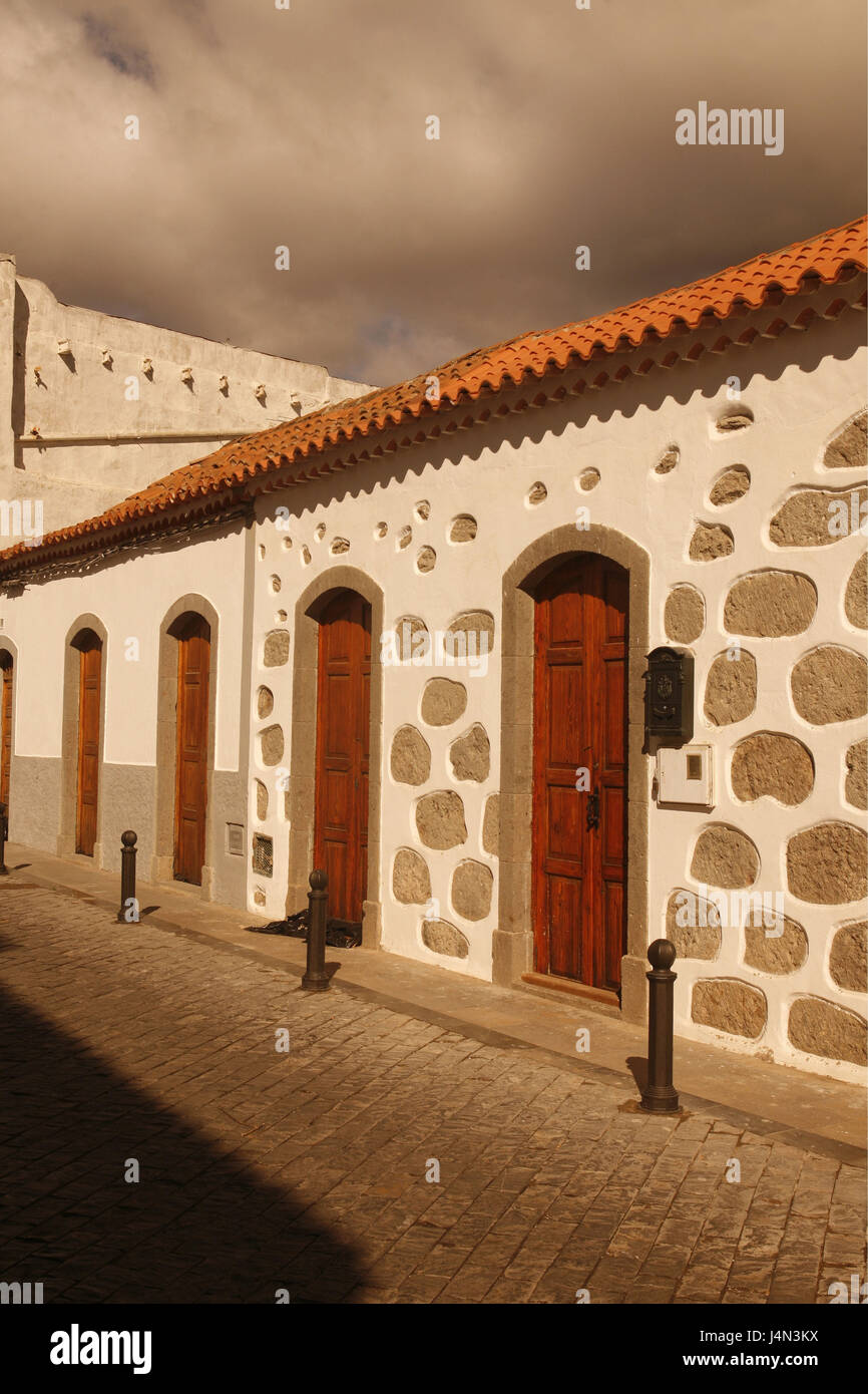 Spain, grain Canaria, San Bartolome, lane, house facade, Stock Photo