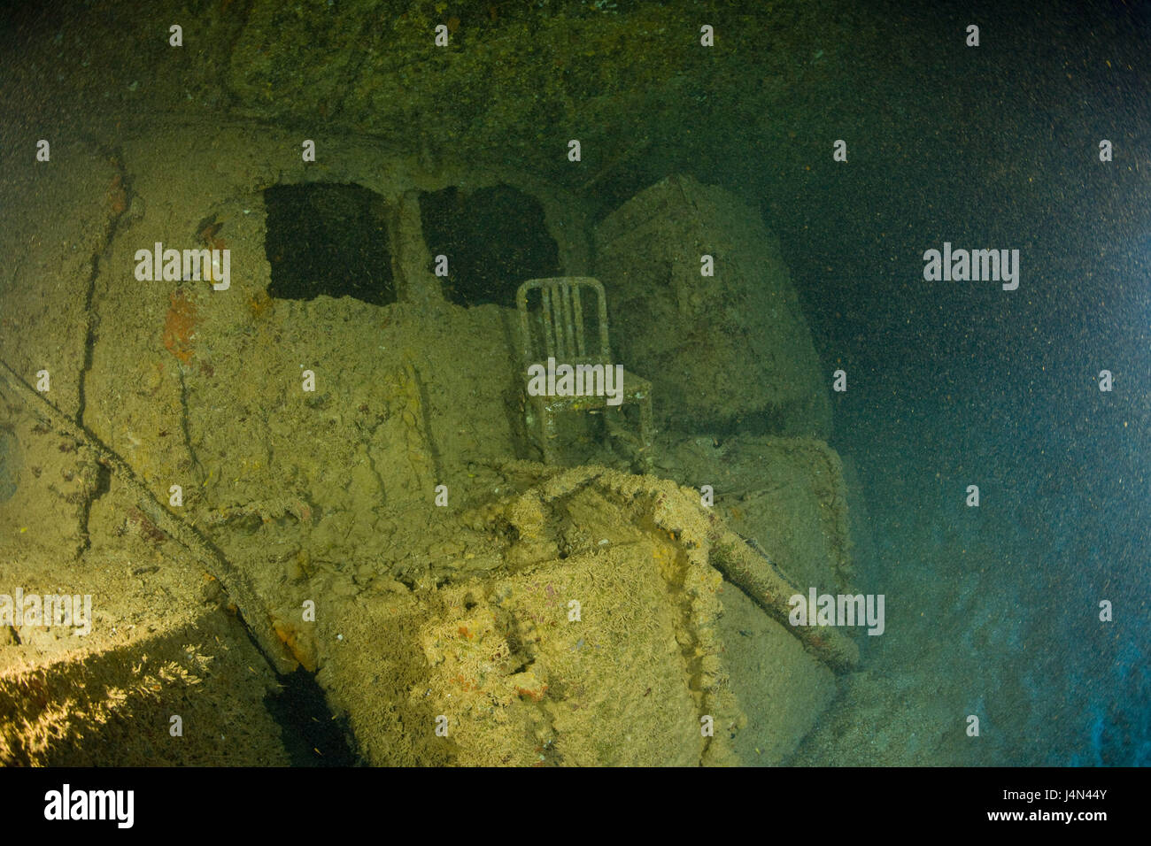 Ship wreck, wreckage, USS Arkansas, Stock Photo