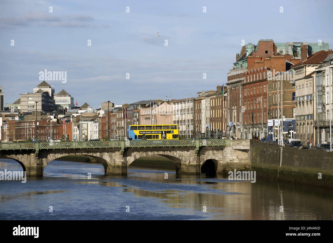 Ireland, Leinster, Dublin, Grattan Bridge, Stock Photo