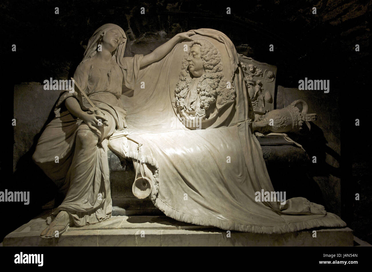 Ireland, Leinster, Dublin, Christchurch cathedral, crypt, Memorial of John Bowe, Stock Photo