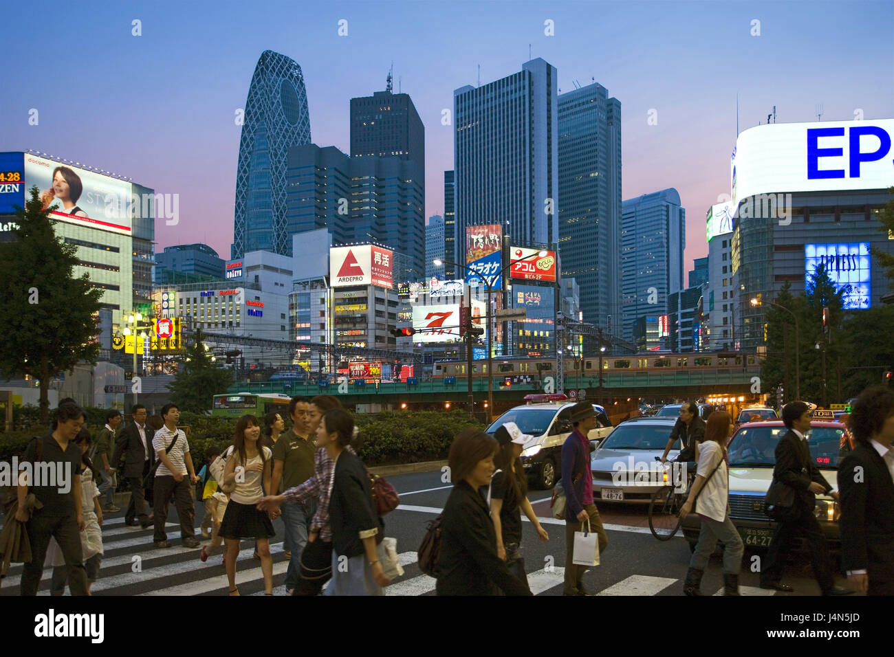 Japan, Tokyo, Shinjuku District, Yasukuni Dori, street scene, Stock Photo