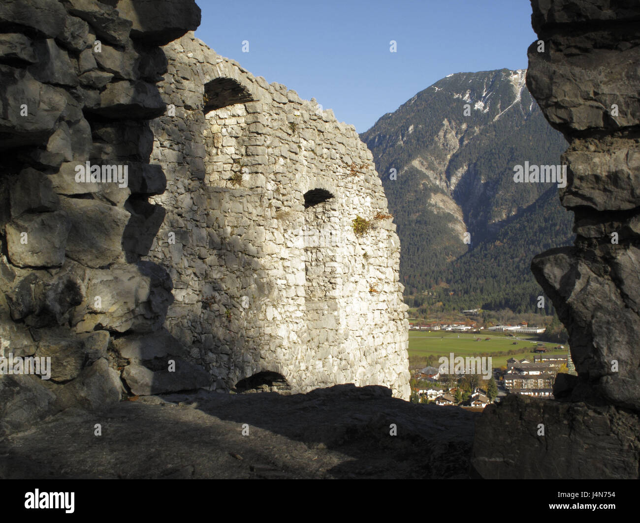 Ruin, castle Werdenfels, Garmisch-Partenkirchen, Werdenfelser Land, Upper Bavaria, Bavaria, Germany, Europe, remains, architecture, outside, outside, outside, outside, outsides, bastion, bastions, structure, structures, in Bavarian, Bavarian, Bavarian, Bavarian, Bavaria, in Bavarian, Bavarian, Bavarian, Bavarian, fortification, fortifications, the FRG, the federal republic, castle, castles, castle ruin, castle ruins, in German, German, more in German, German, Germany, outdoors, outdoors, European, European, European, European, Europe, European, European, European, European, fortress, Stock Photo