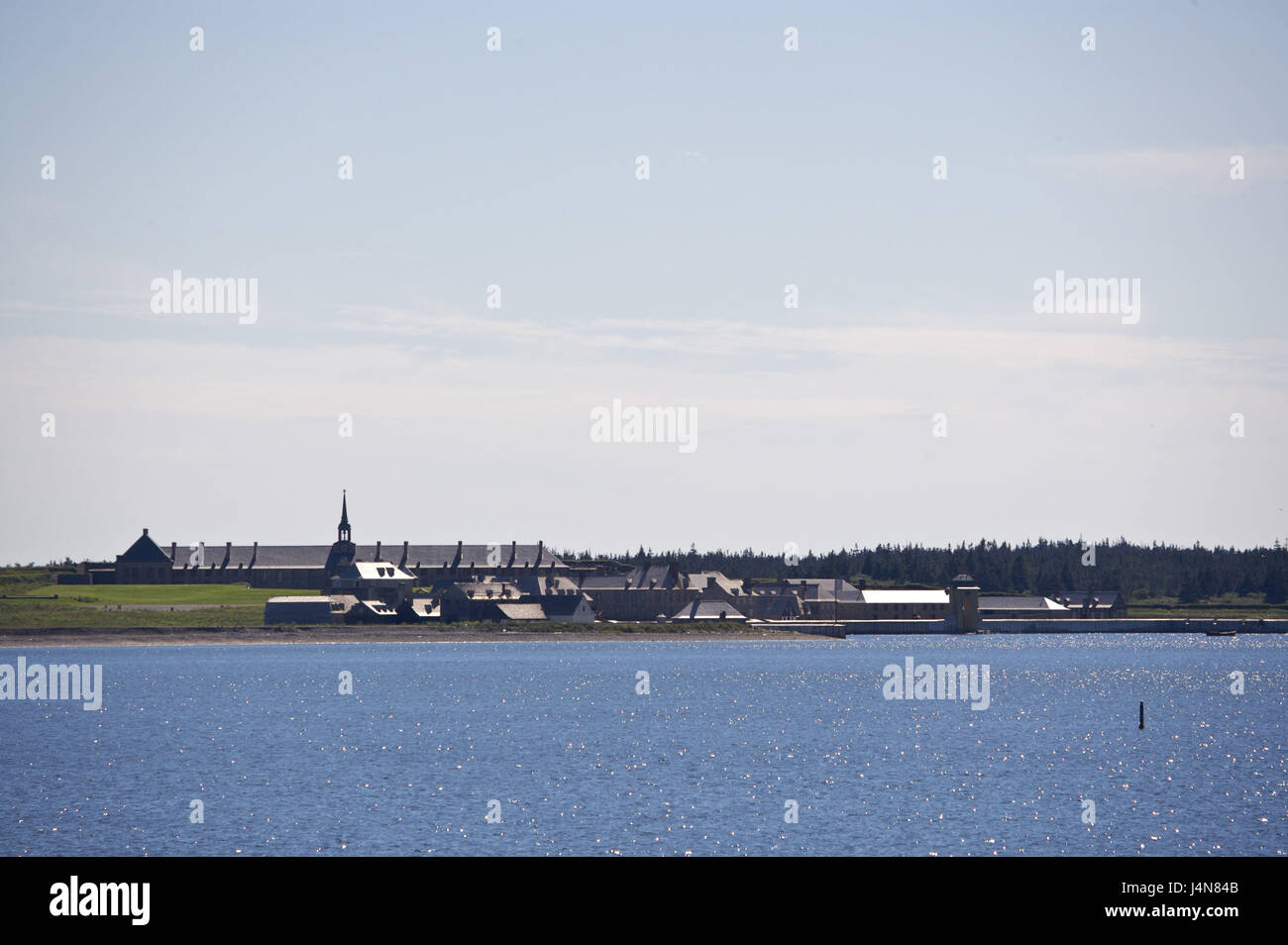 Sea, fort, Louisbourg, cape Breton, Nova Scotia, Canada, Stock Photo