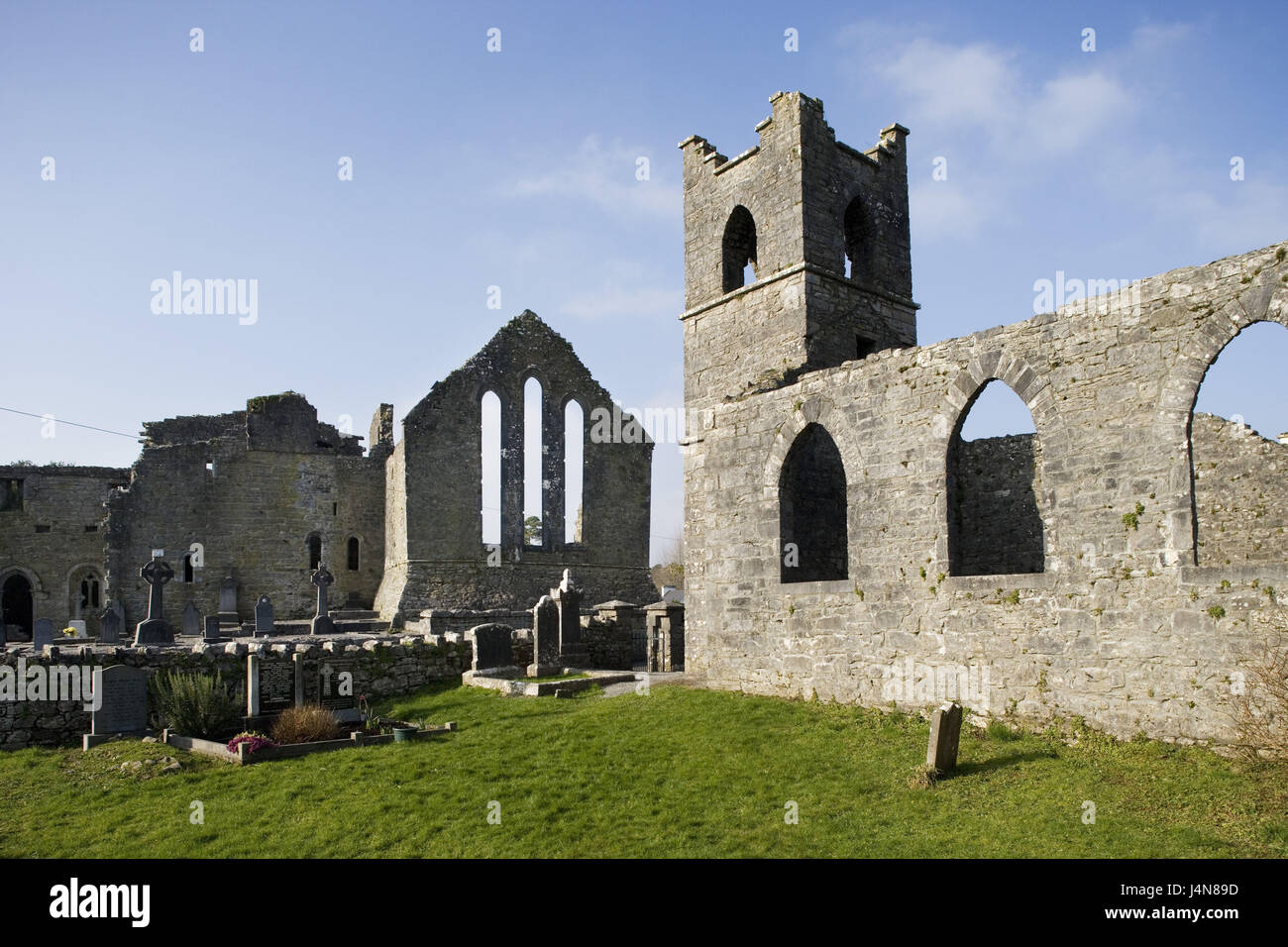 Ireland, west coast, county Galway, Cong-Abbey, Stock Photo