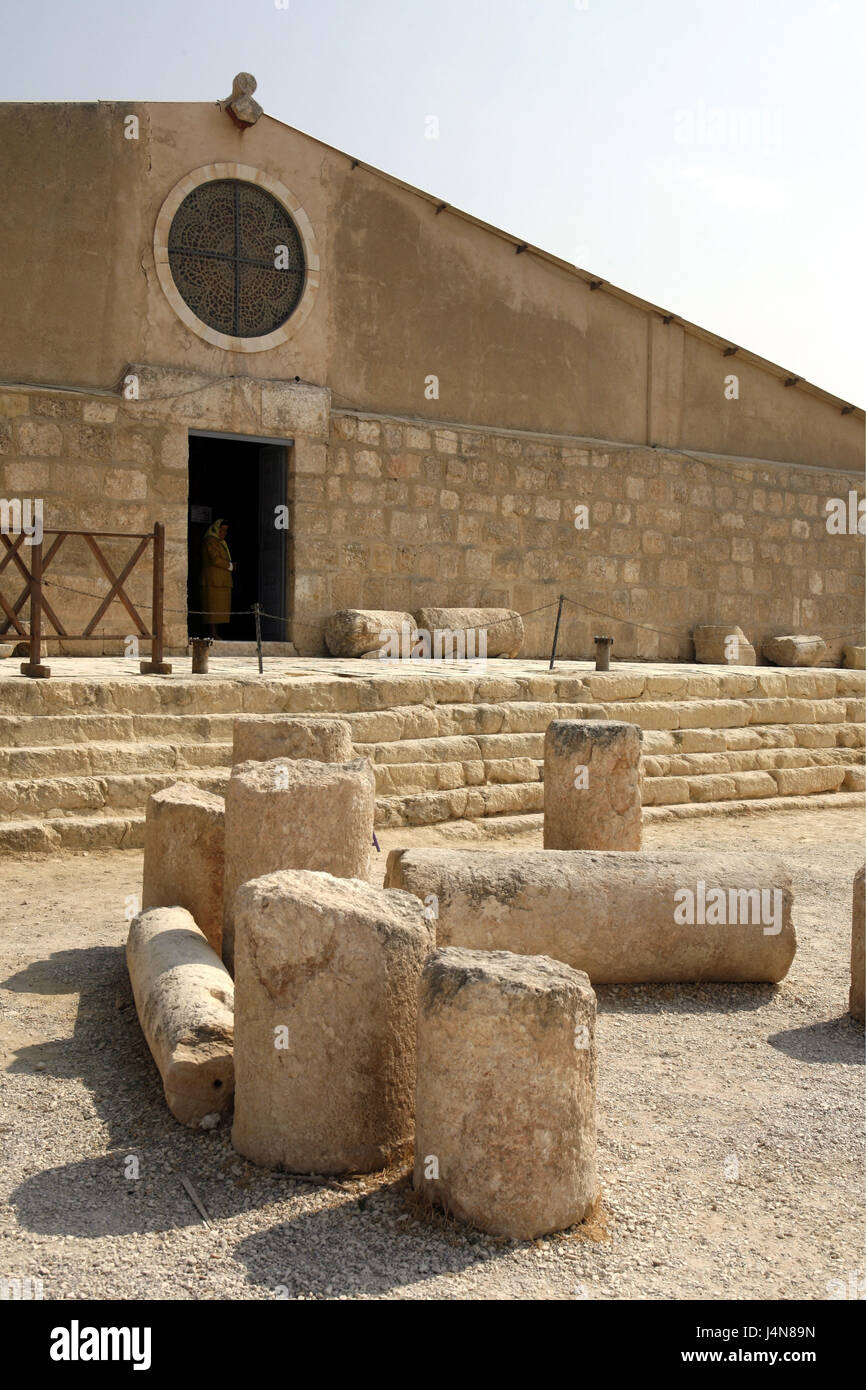 The Middle East, Jordan, mountain Nebo, Moses church, outside, Stock Photo