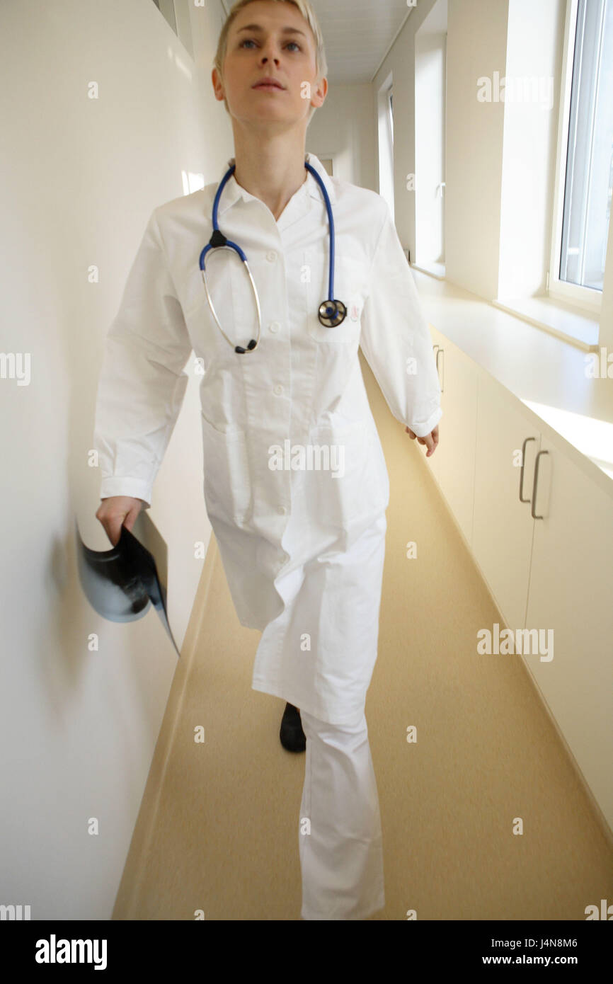 Doctor, clinic hall, X-ray pictures, emergency, Stock Photo