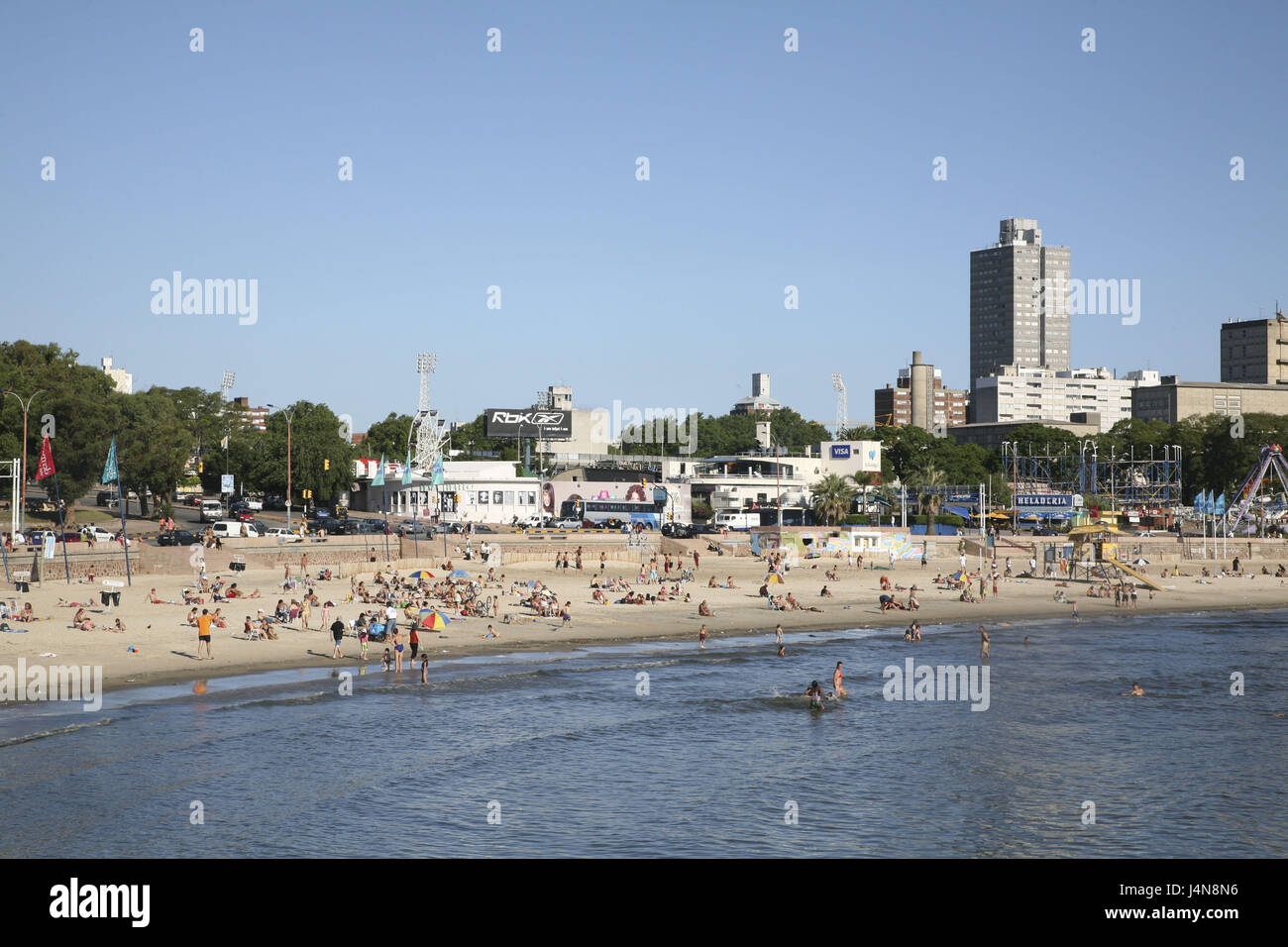 South America, Uruguay, Montevideo, Rio de la Plata, river, coast, shore Stock Photo