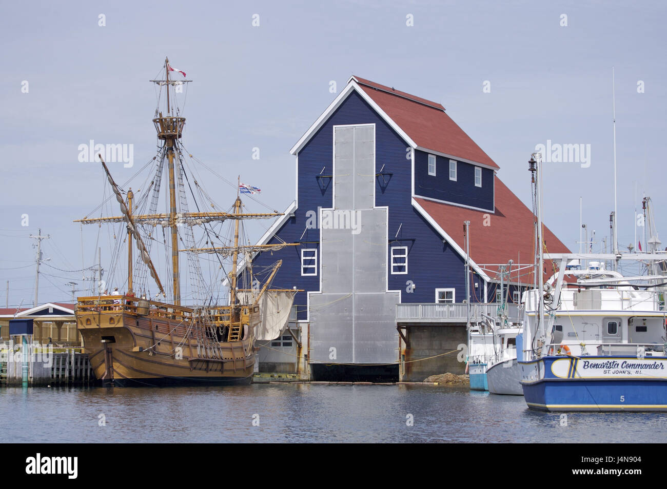 Canada, Newfoundland, Bonavista, harbour, sailing ship, 'Matthew