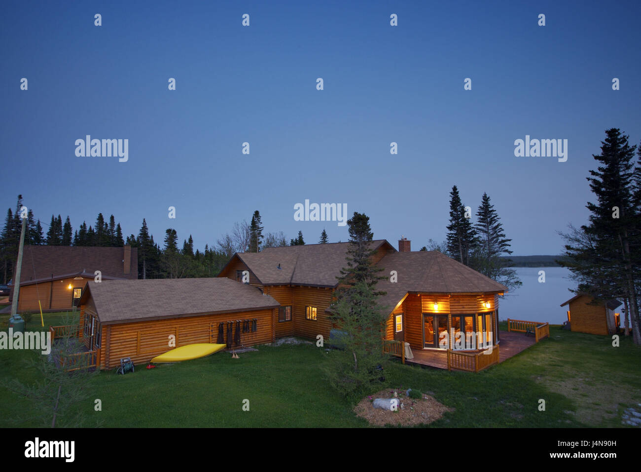 Canada, Newfoundland, the Main Brook, Tuckamore lodge, lighting, dusk