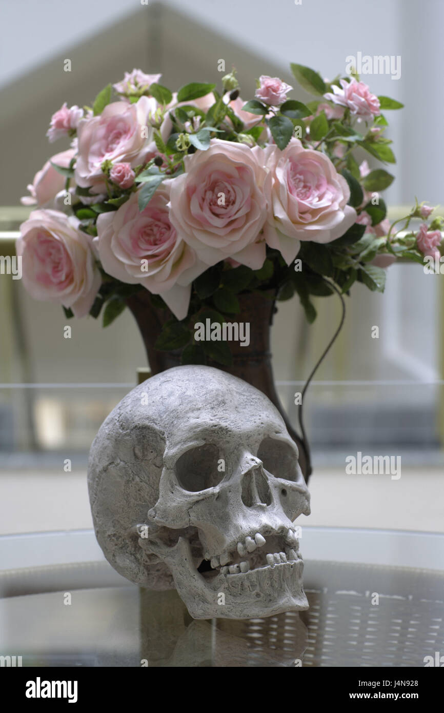 HEAD Le jour des morts Tapis Skull Head Roses 