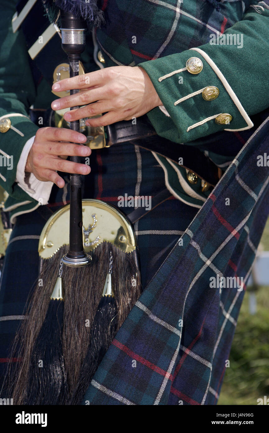Bagpipes player, detail, Halifax Citadel Nationwide Historic site