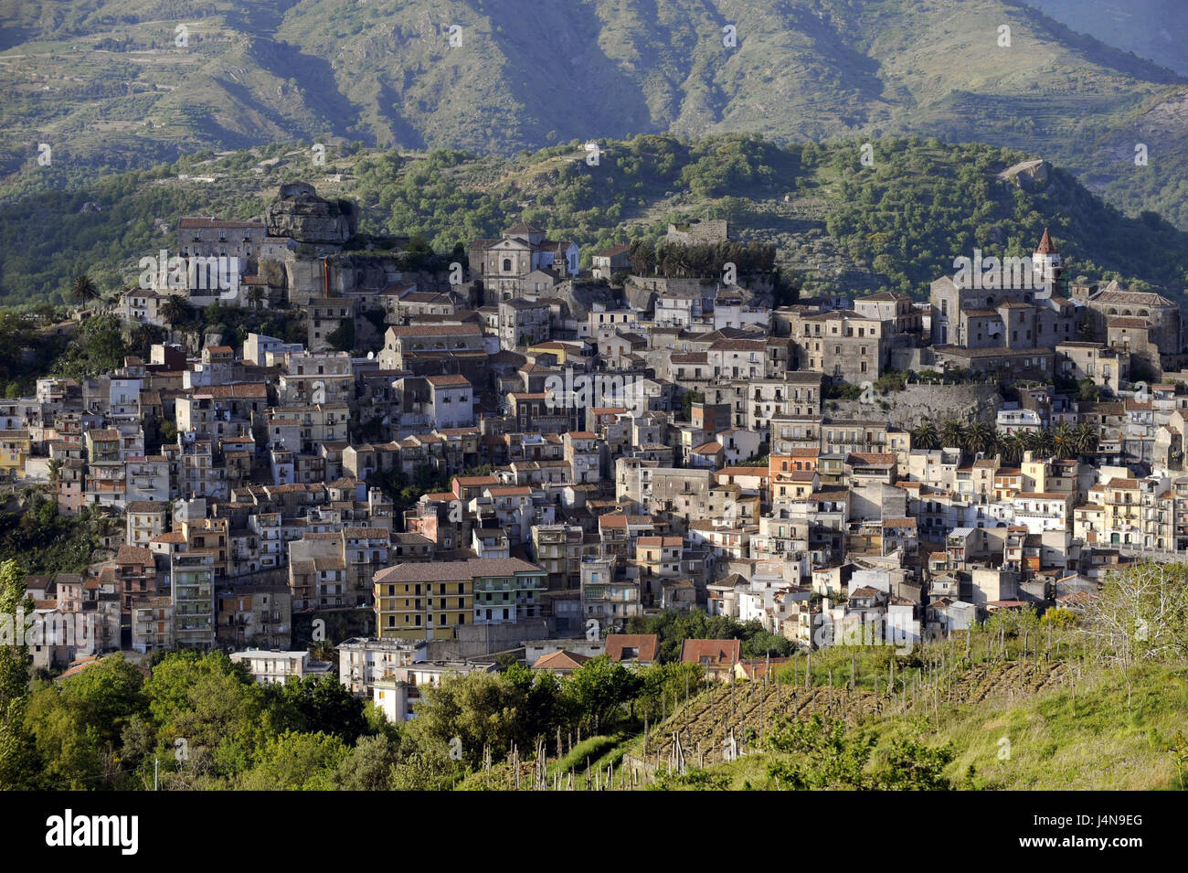 Italy, island Sicily, Castiglione Tu Sicilia, town view, Stock Photo